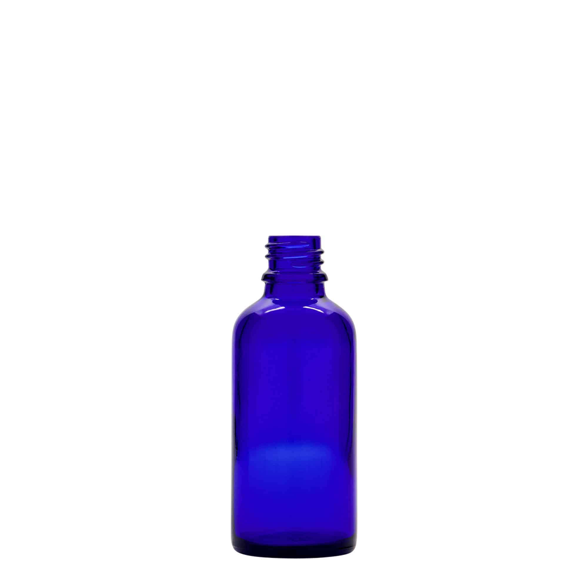 Sprayfles medicijn, 50 ml, glas, koningsblauw, monding: DIN 18 Sprayfles medicijn, 50 ml, glas, koningsblauw, monding: DIN 18