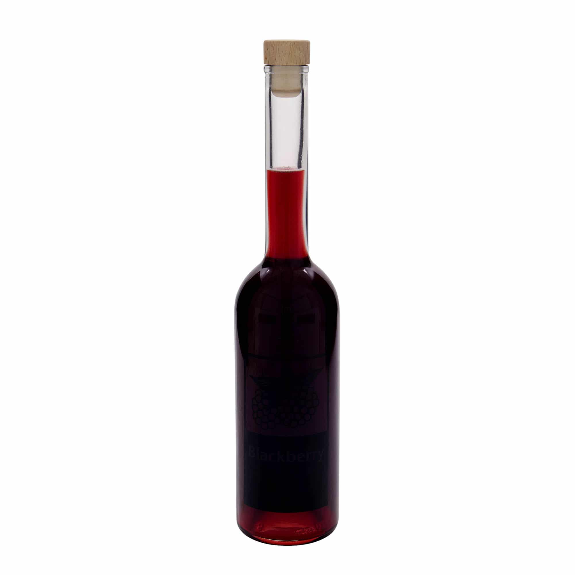 Bouteille en verre 500 ml 'Opera', motif : Blackberry, bouchage: bouchon
