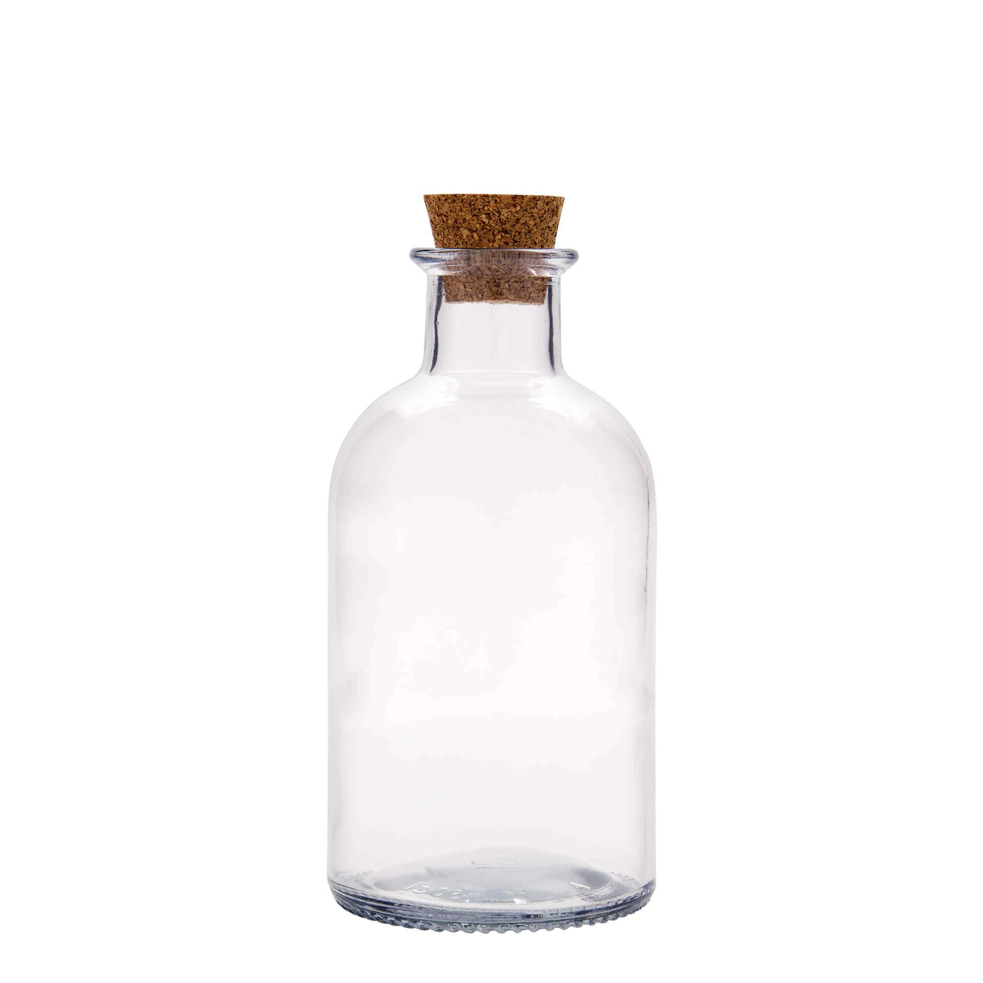 Bouteille en verre apothicaire 500 ml 'Italia', bouchage: bouchon