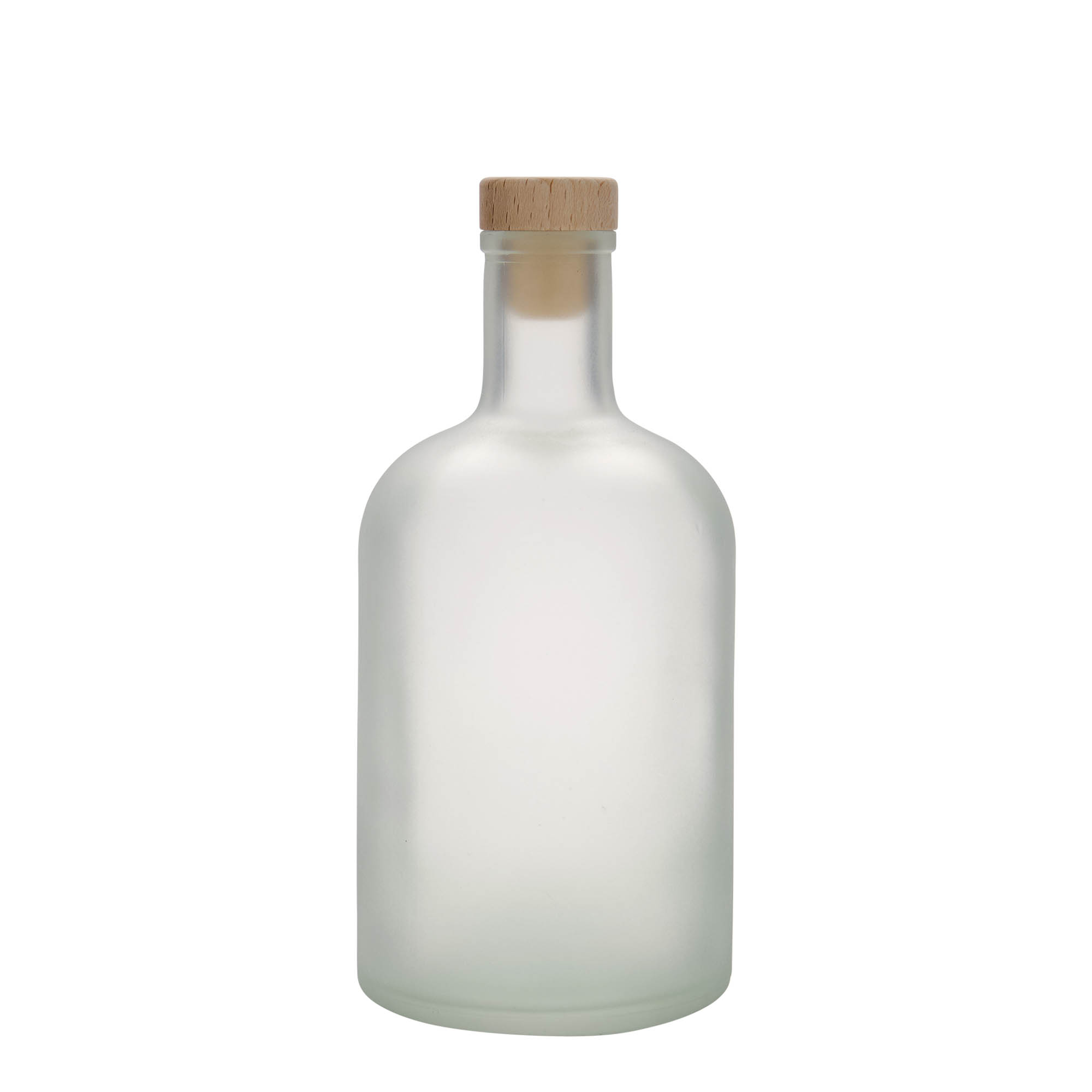 Glazen fles 'Gerardino', 700 ml, gematteerd, monding: kurk
