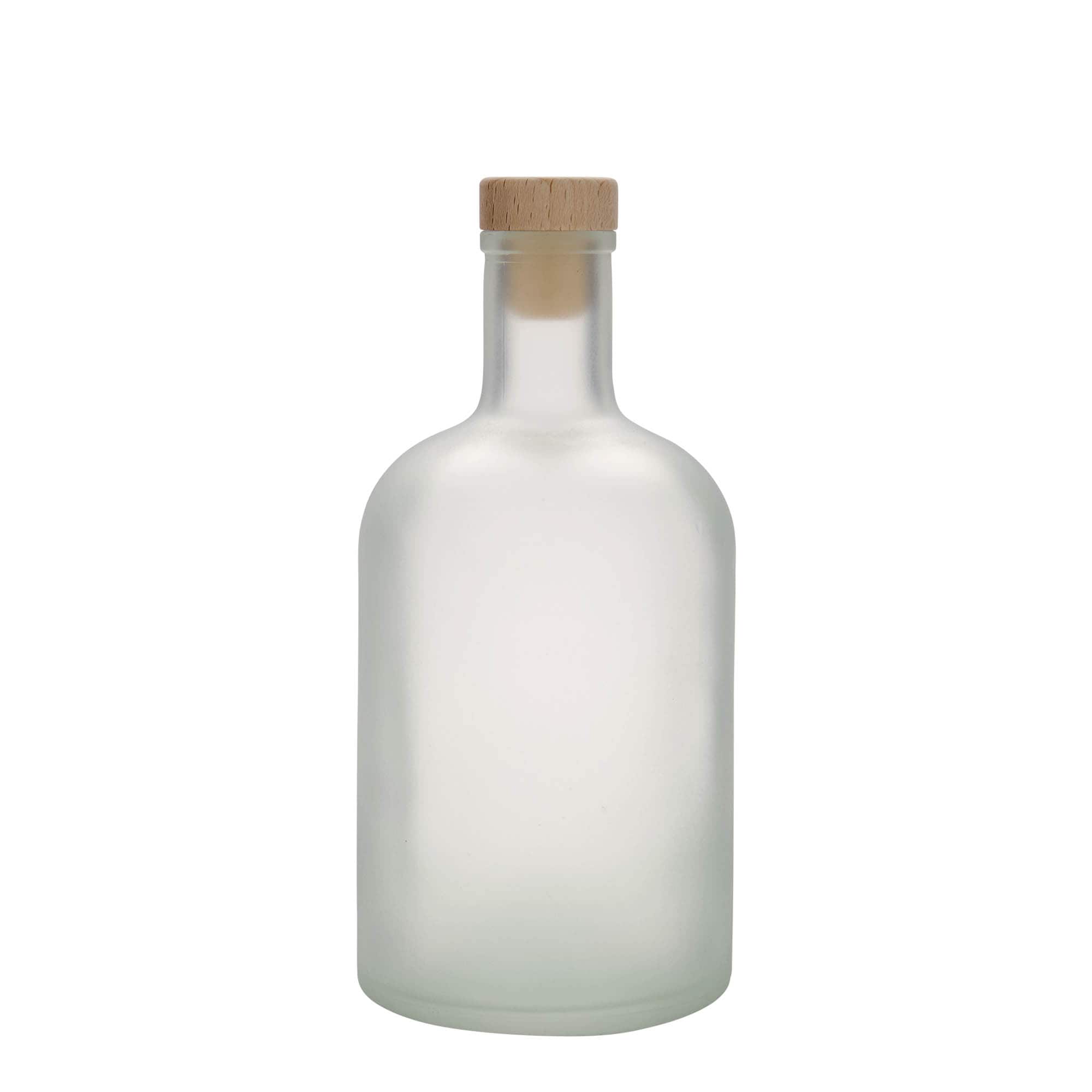 Glazen fles 'Gerardino', 700 ml, gematteerd, monding: kurk