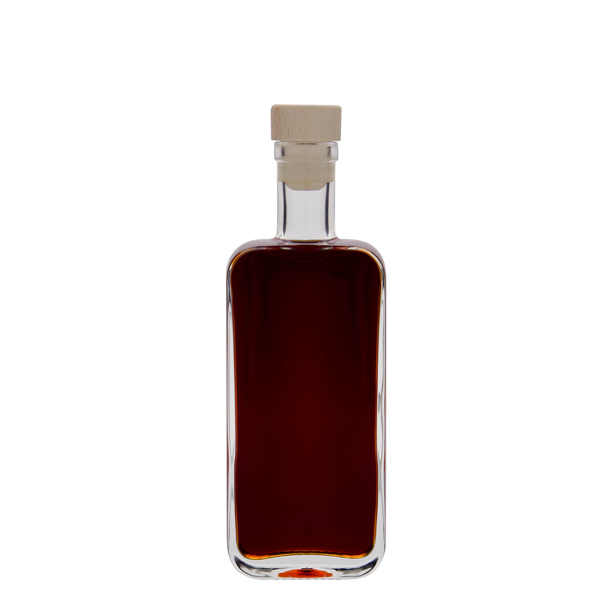 Bouteille en verre 200 ml 'Nice', rectangulaire, bouchage: bouchon