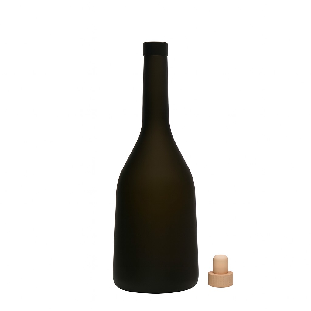 Bouteille en verre 750 ml 'Rustica', vert antique, bouchage: bouchon Bouteille en verre 750 ml 'Rustica', vert antique, bouchage: bouchon