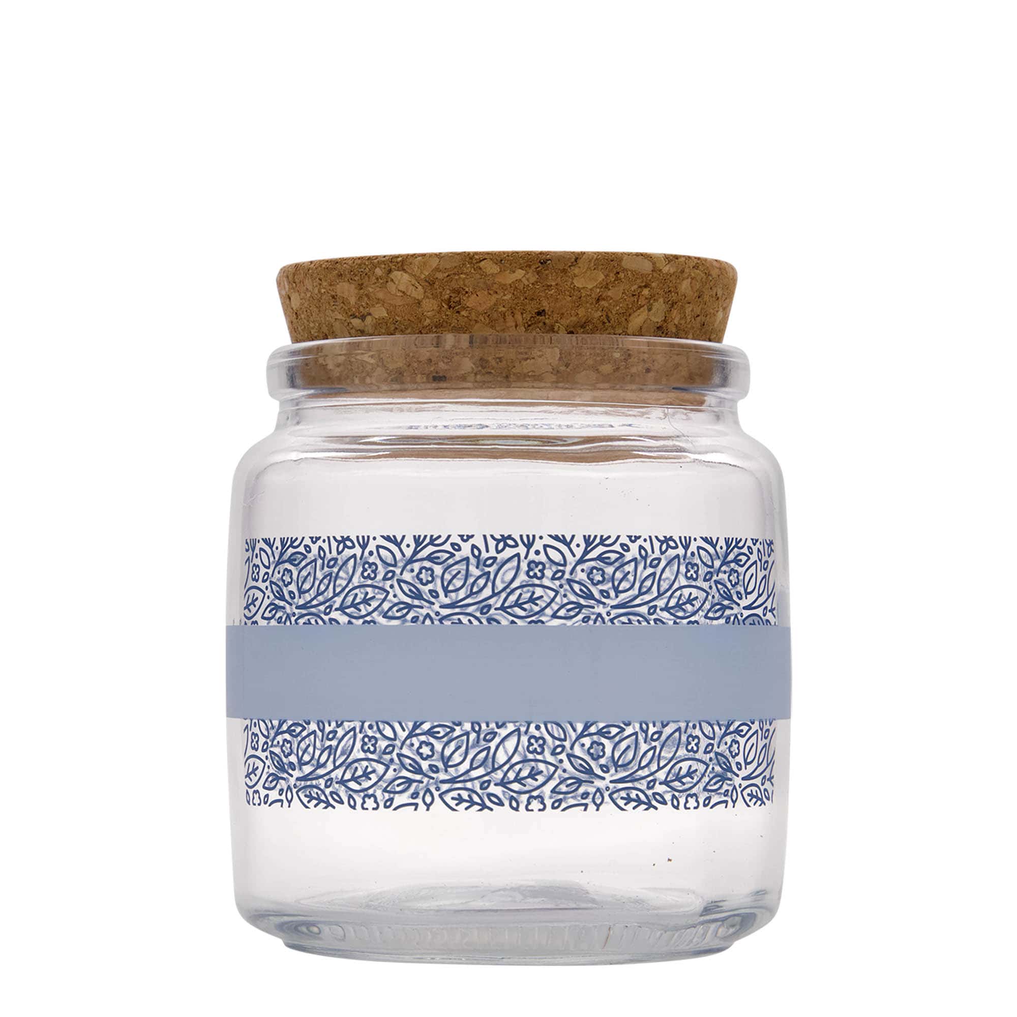 Pot met kurk 'Giara', 750 ml, motief: Naturalmente blu, monding: kurk