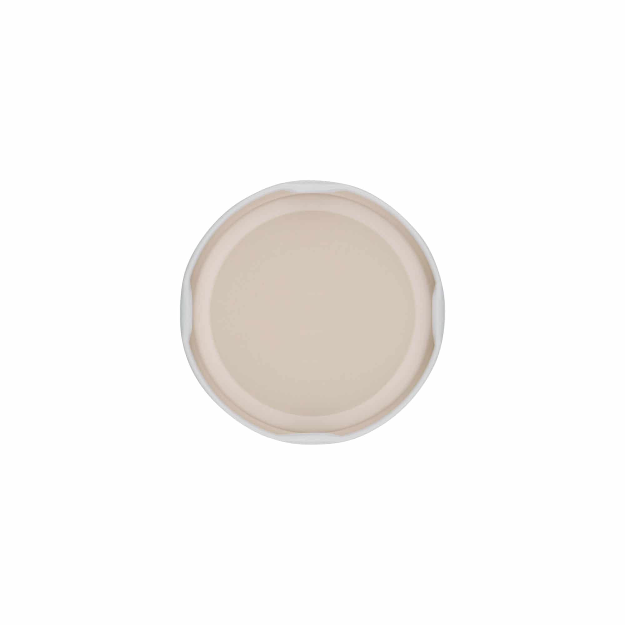 Twist-offdeksel, blik, wit, voor monding: TO 66