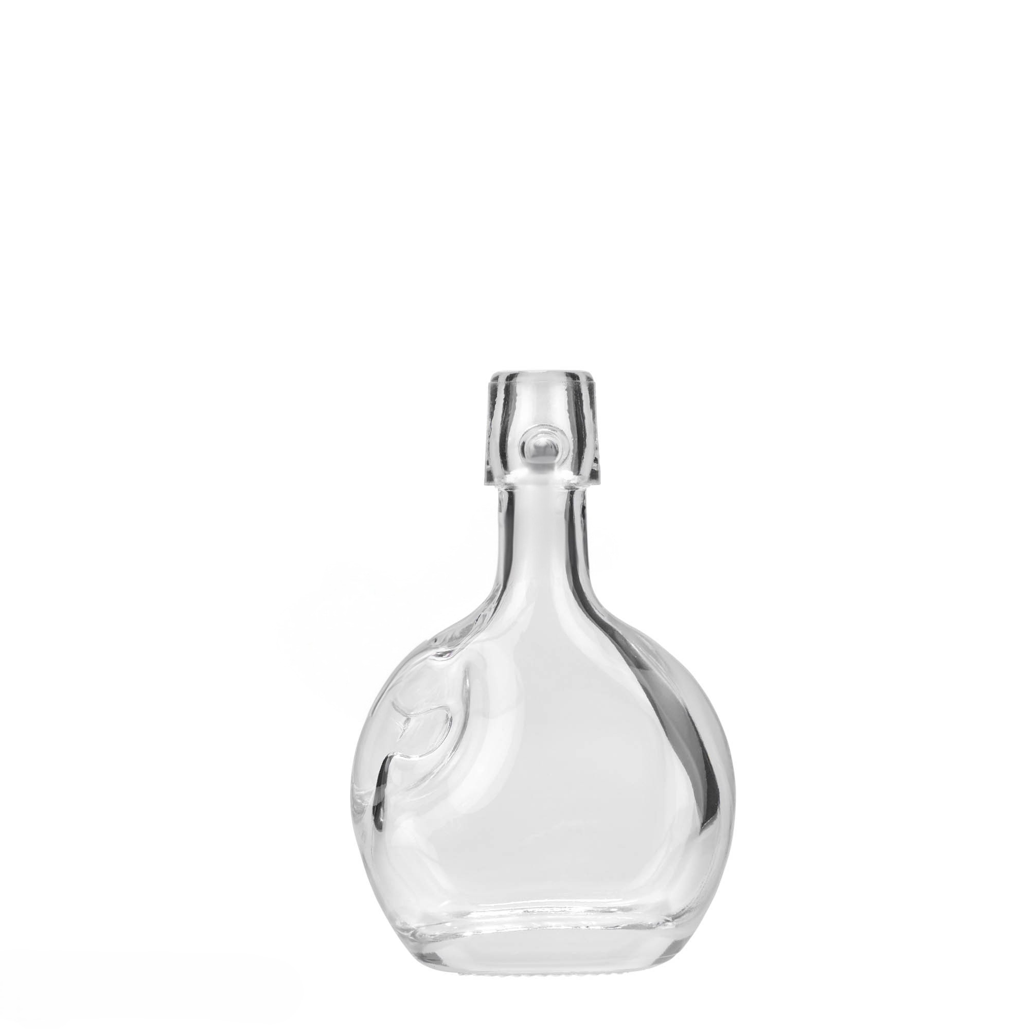Bouteille en verre 40 ml 'Lukas', ovale, bouchage: bouchon mécanique