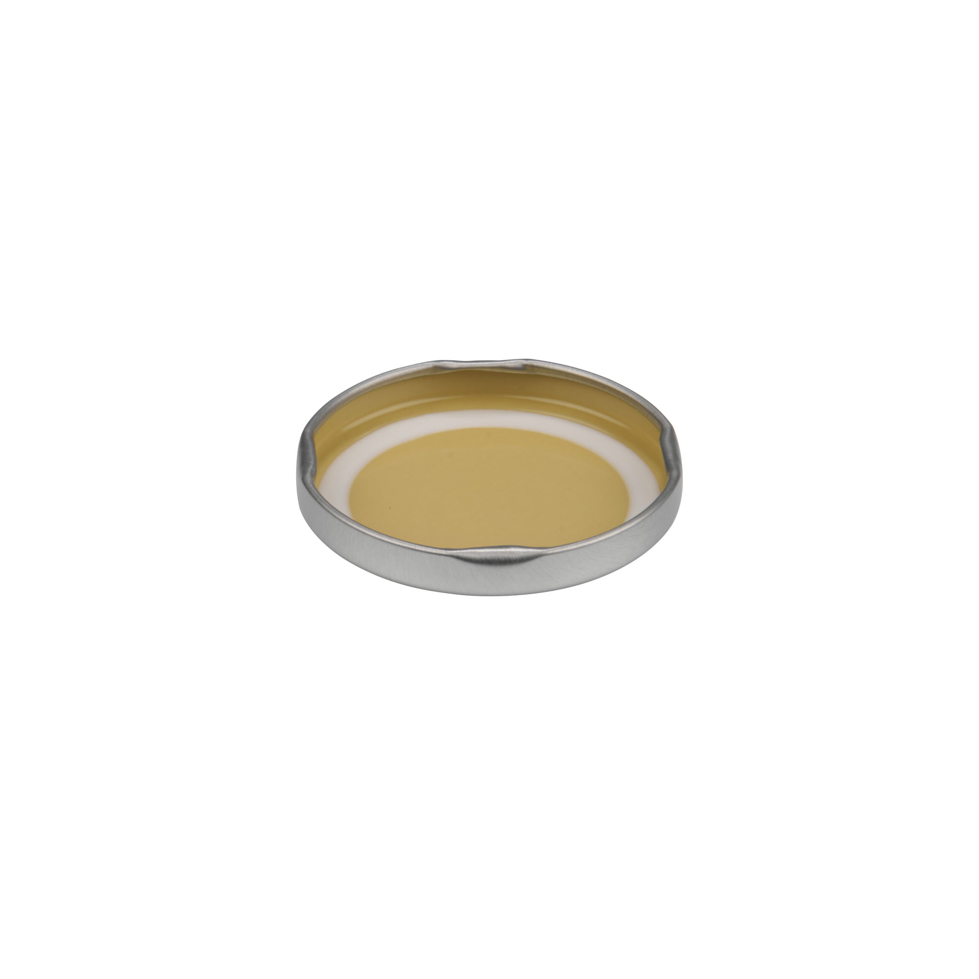 Twist-offdeksel, blik, zilver, voor monding: TO 58 Twist-offdeksel, blik, zilver, voor monding: TO 58