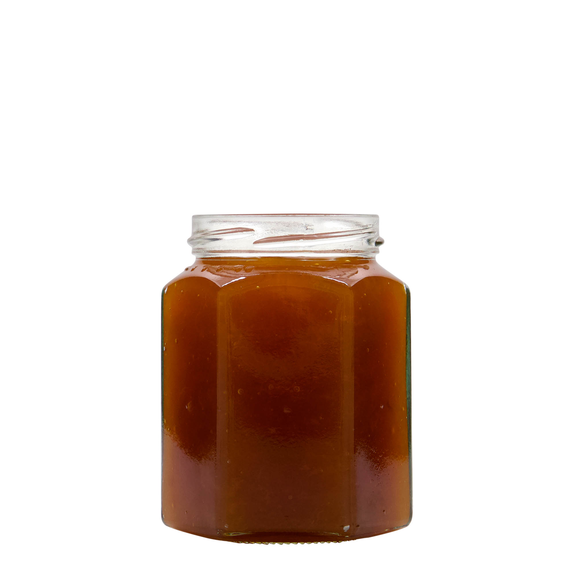 Hexagonale pot, 288 ml, monding: twist-off (TO 63) Hexagonale pot, 288 ml, monding: twist-off (TO 63)