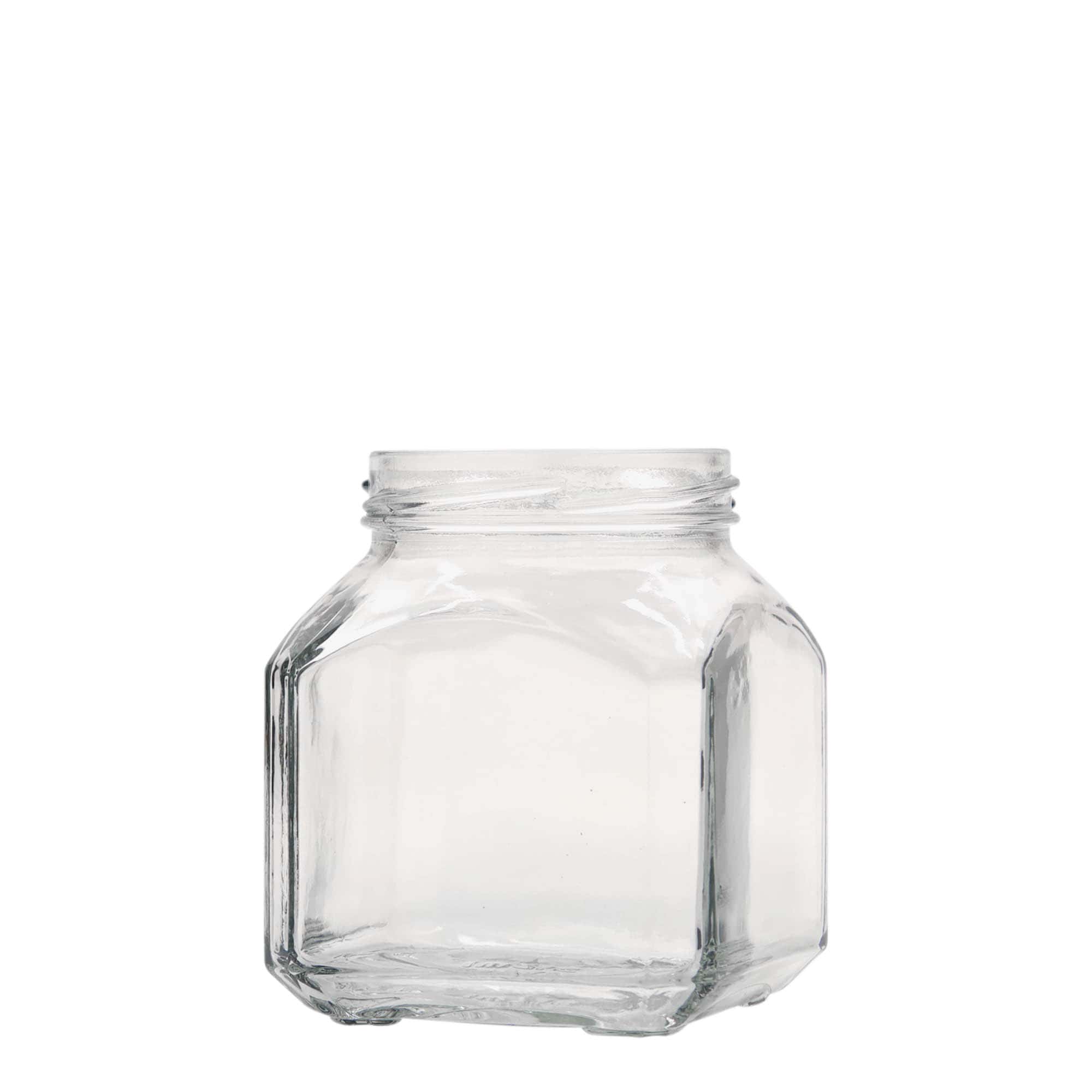 Vierkante pot 'Milaan', 314 ml, monding: twist-off (TO 63)