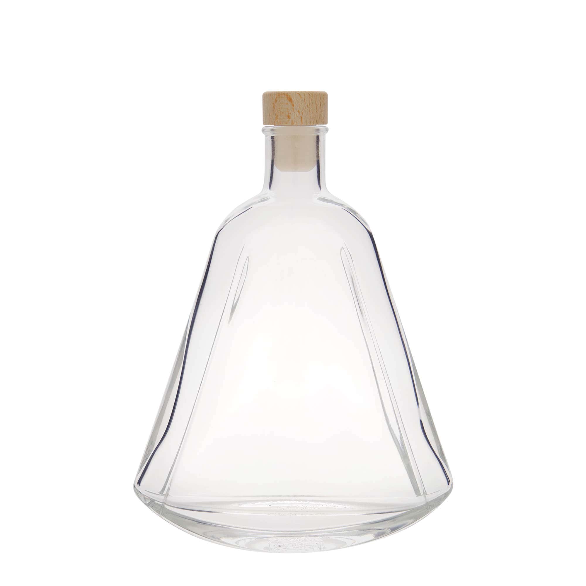 Glazen fles 'Maurizio', 350 ml, ovaal, monding: kurk