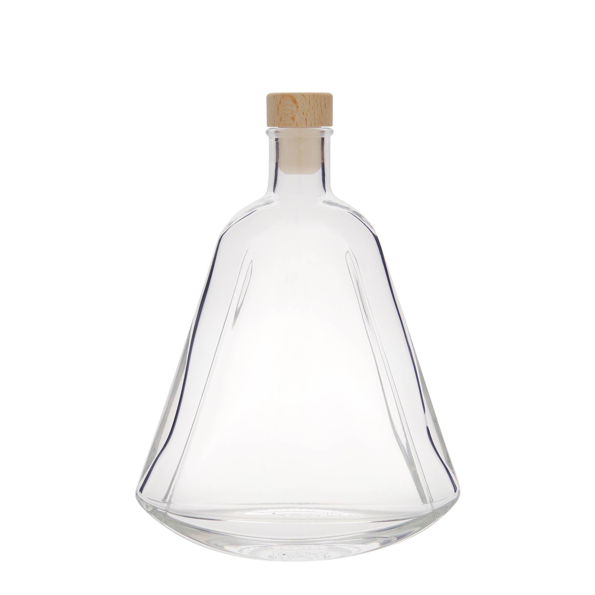 Glazen fles 'Maurizio', 350 ml, ovaal, monding: kurk Glazen fles 'Maurizio', 350 ml, ovaal, monding: kurk