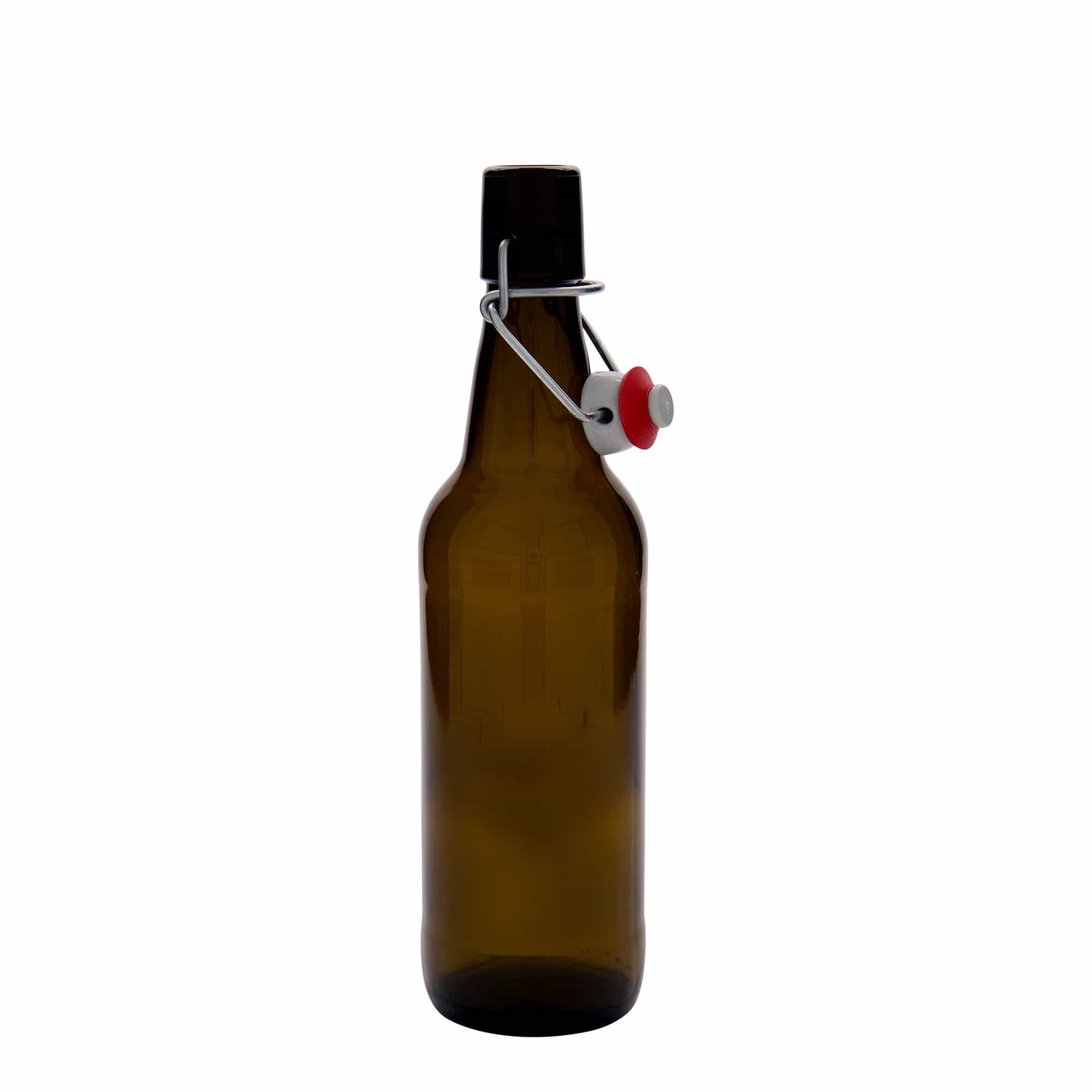 Bierflesje, 500 ml, glas, bruin, monding: beugelsluiting Bierflesje, 500 ml, glas, bruin, monding: beugelsluiting