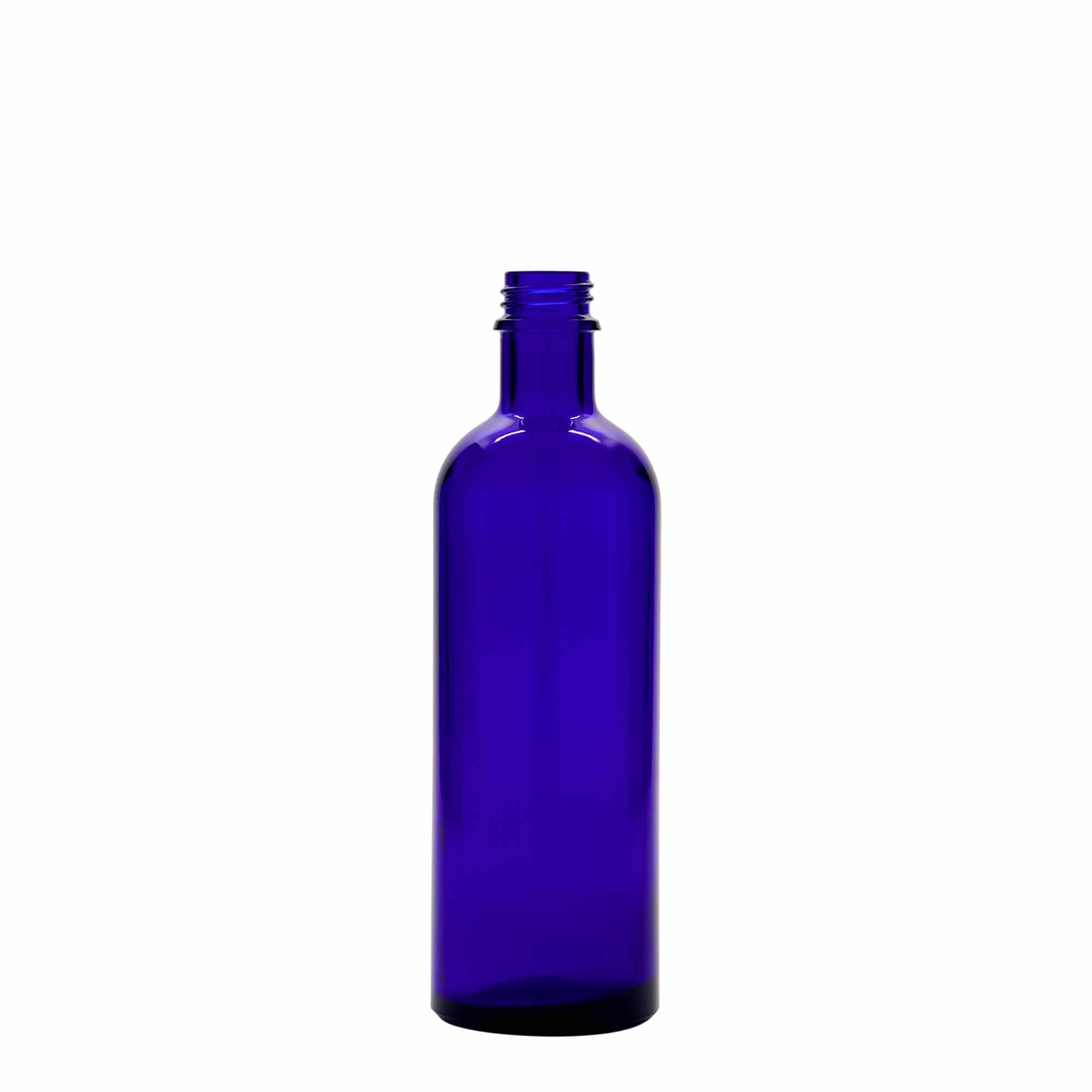 Medicijnfles, 200 ml, glas, koningsblauw, monding: DIN 22