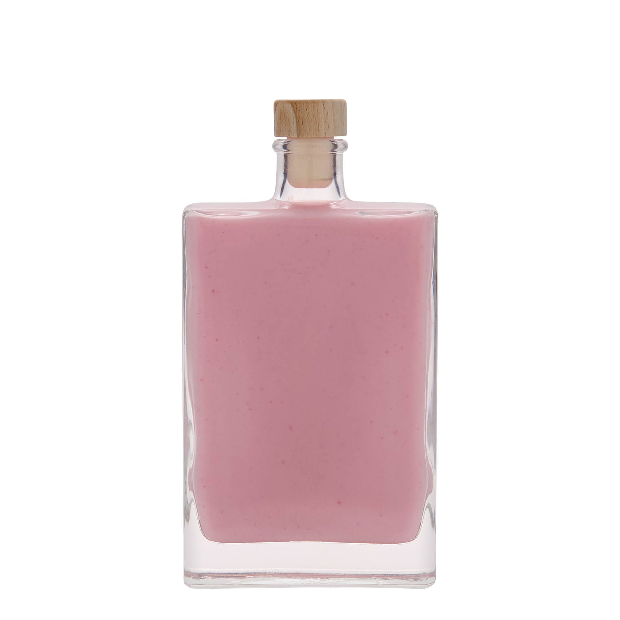 Glazen fles 'Julia', 350 ml, rechthoekig, monding: kurk Glazen fles 'Julia', 350 ml, rechthoekig, monding: kurk