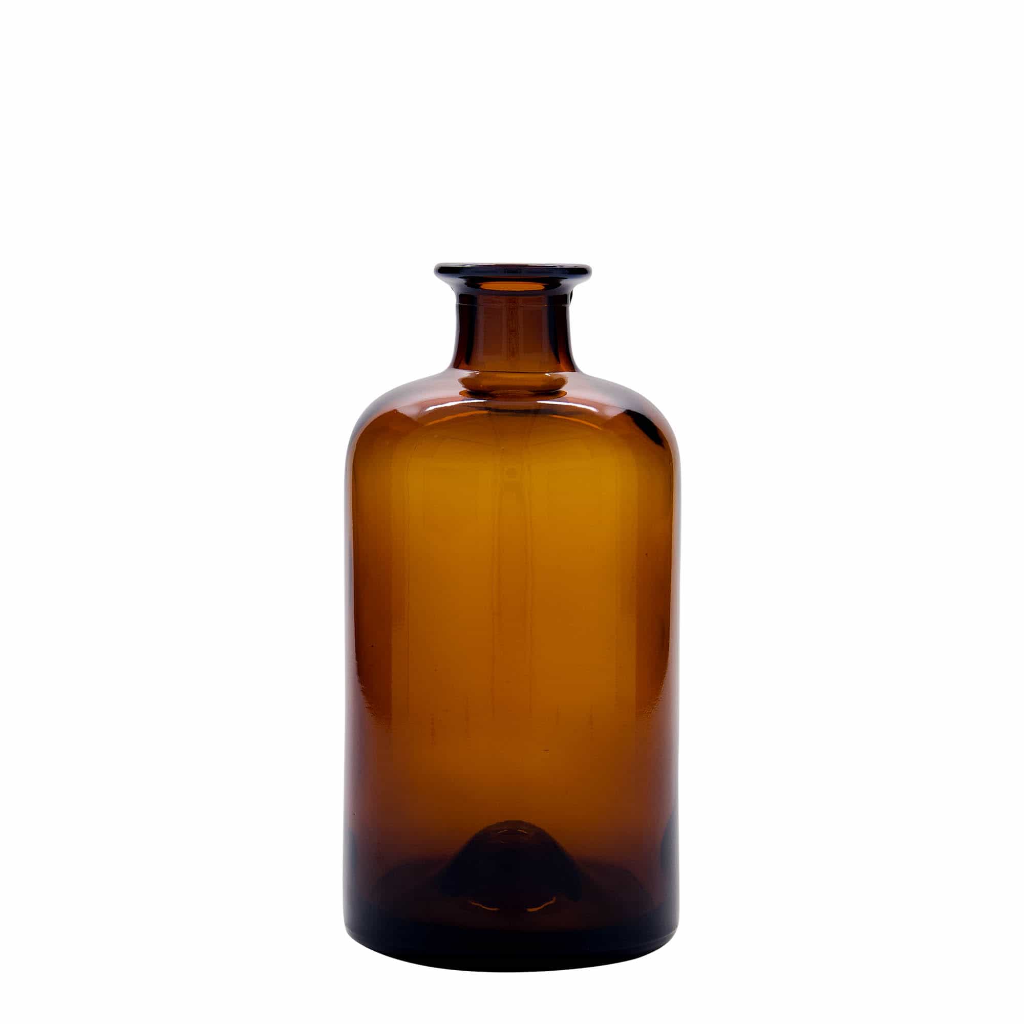 Glazen fles Apotheker, 500 ml, bruin, monding: kurk Glazen fles Apotheker, 500 ml, bruin, monding: kurk