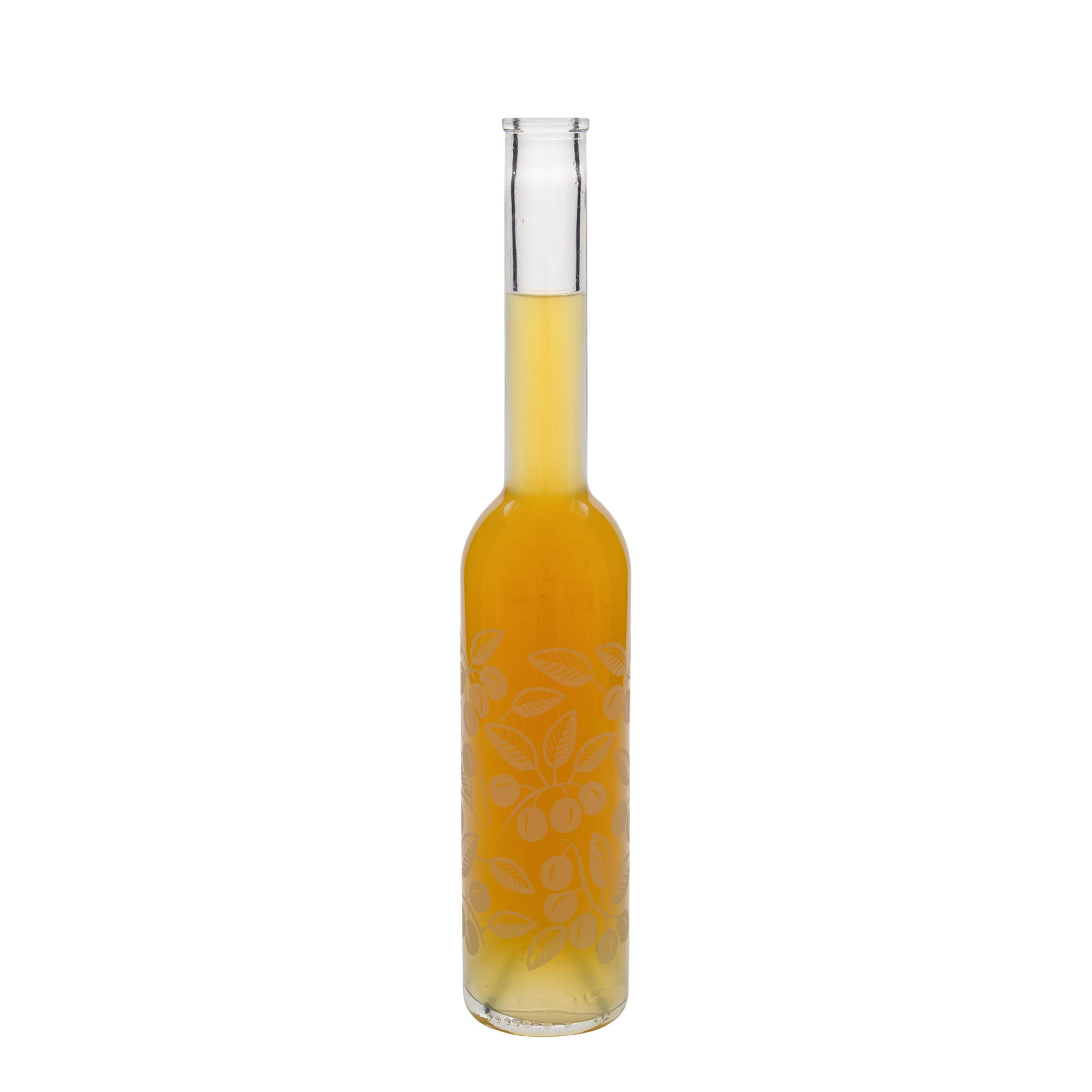 Bouteille en verre 350 ml 'Opera', motif : mirabelles, bouchage: bouchon Bouteille en verre 350 ml 'Opera', motif : mirabelles, bouchage: bouchon