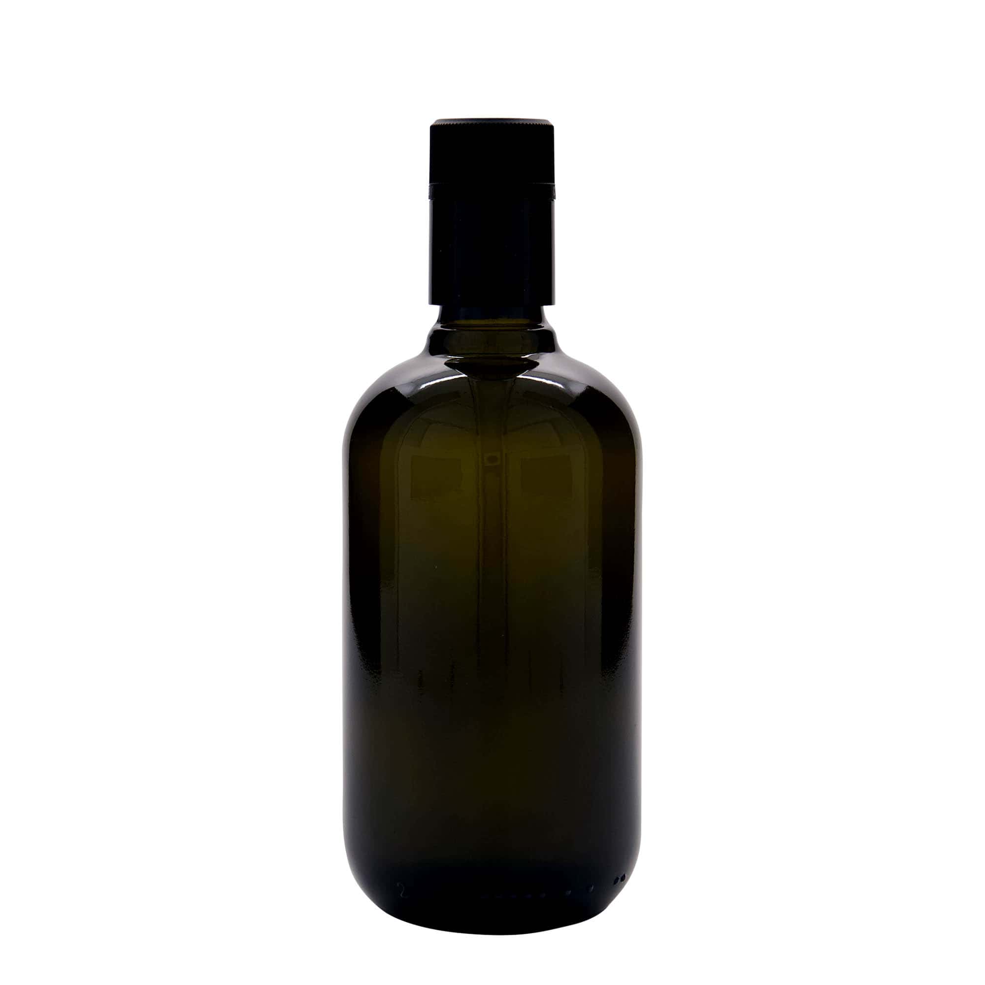 Azijn-/oliefles 'Biolio', 500 ml, glas, antiekgroen, monding: DOP