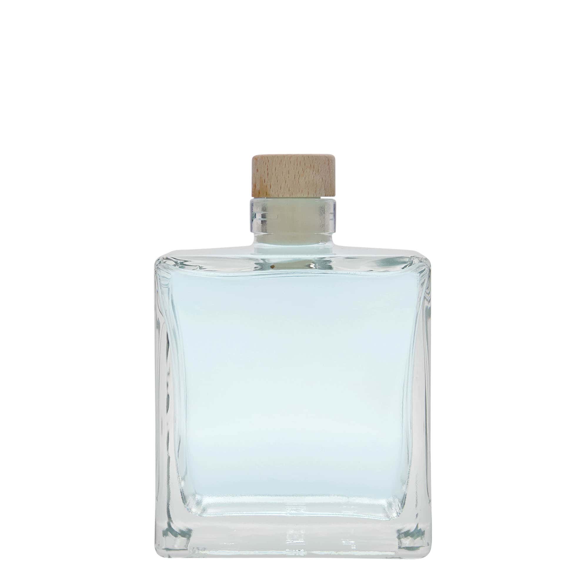Bouteille en verre 500 ml 'Cube', carrée, bouchage: bouchon