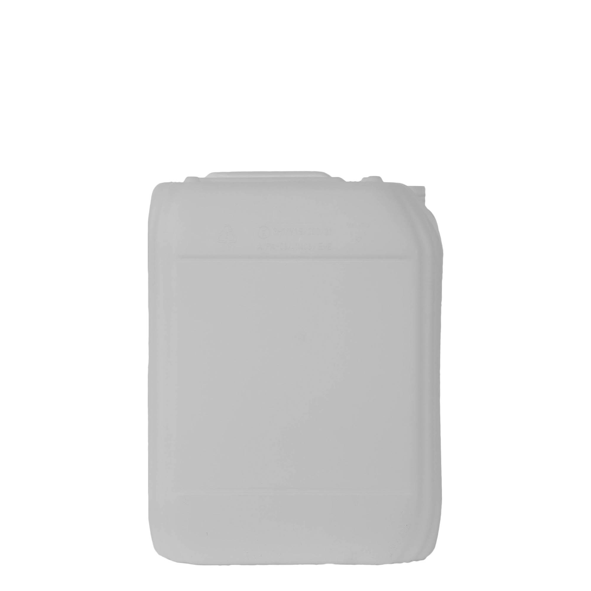 Bidon 20 l, rectangulaire, plastique PEHD, nature, bouchage: ND 60 Bidon 20 l, rectangulaire, plastique PEHD, nature, bouchage: ND 60