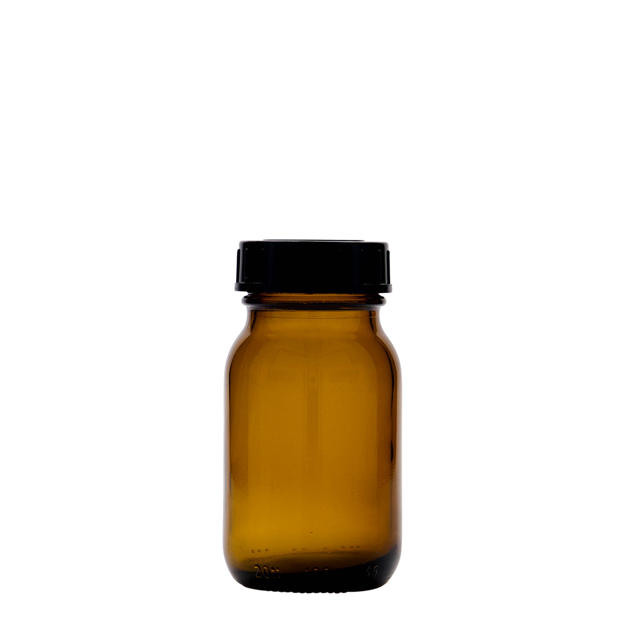 Pot met brede hals, 100 ml, bruin, monding: DIN 40 Pot met brede hals, 100 ml, bruin, monding: DIN 40