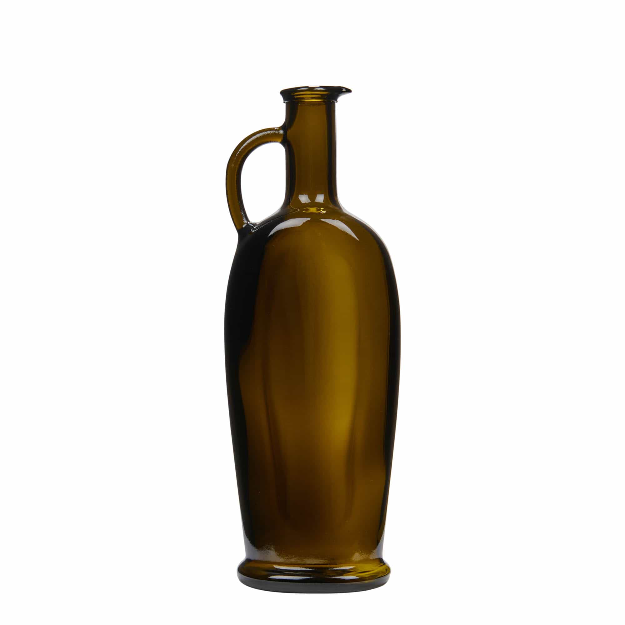 Bouteille en verre 500 ml 'Eleganta', ovale, vert antique, bouchage: bouchon Bouteille en verre 500 ml 'Eleganta', ovale, vert antique, bouchage: bouchon
