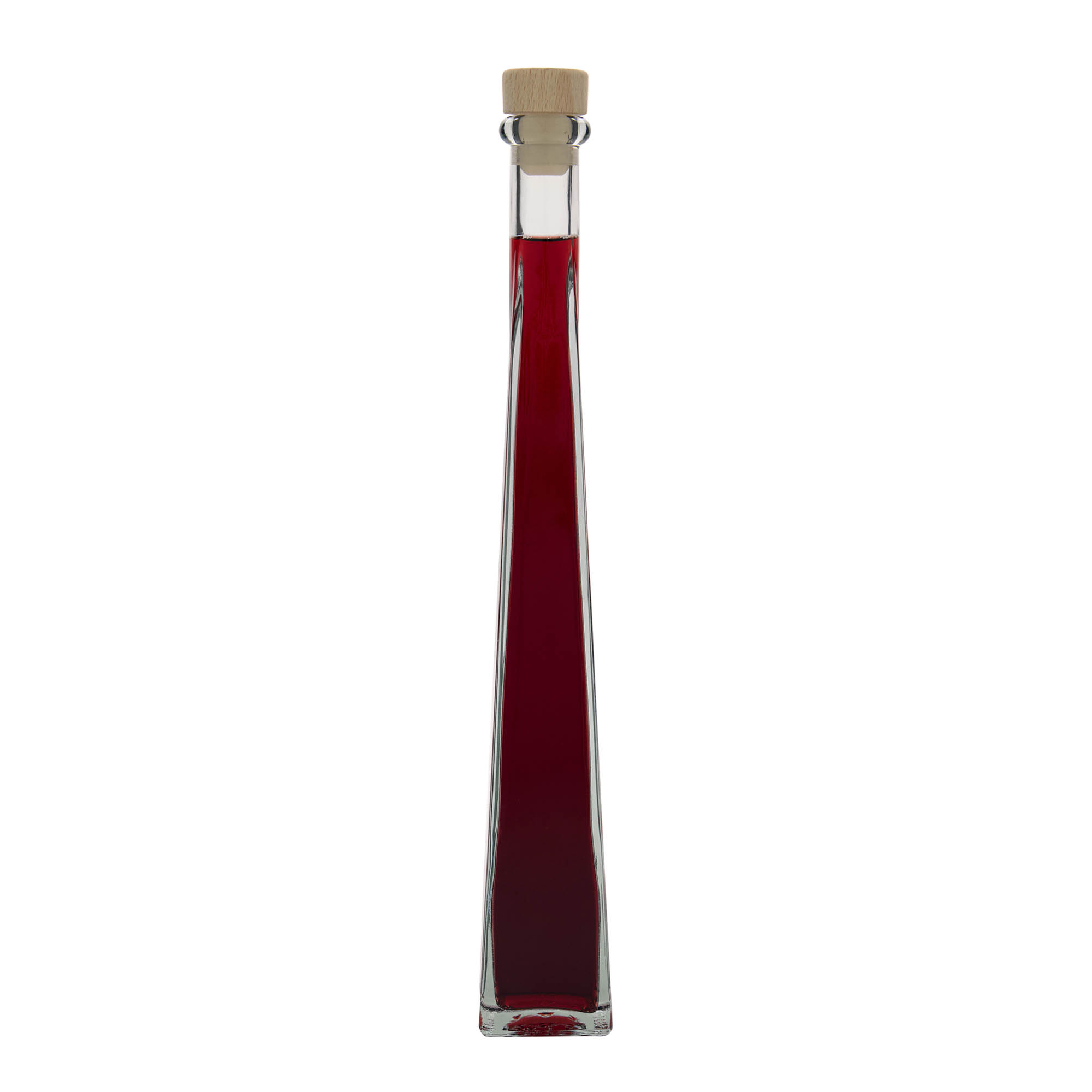 Bouteille en verre 200 ml « Dama Quadrato », carrée, bouchage: bouchon