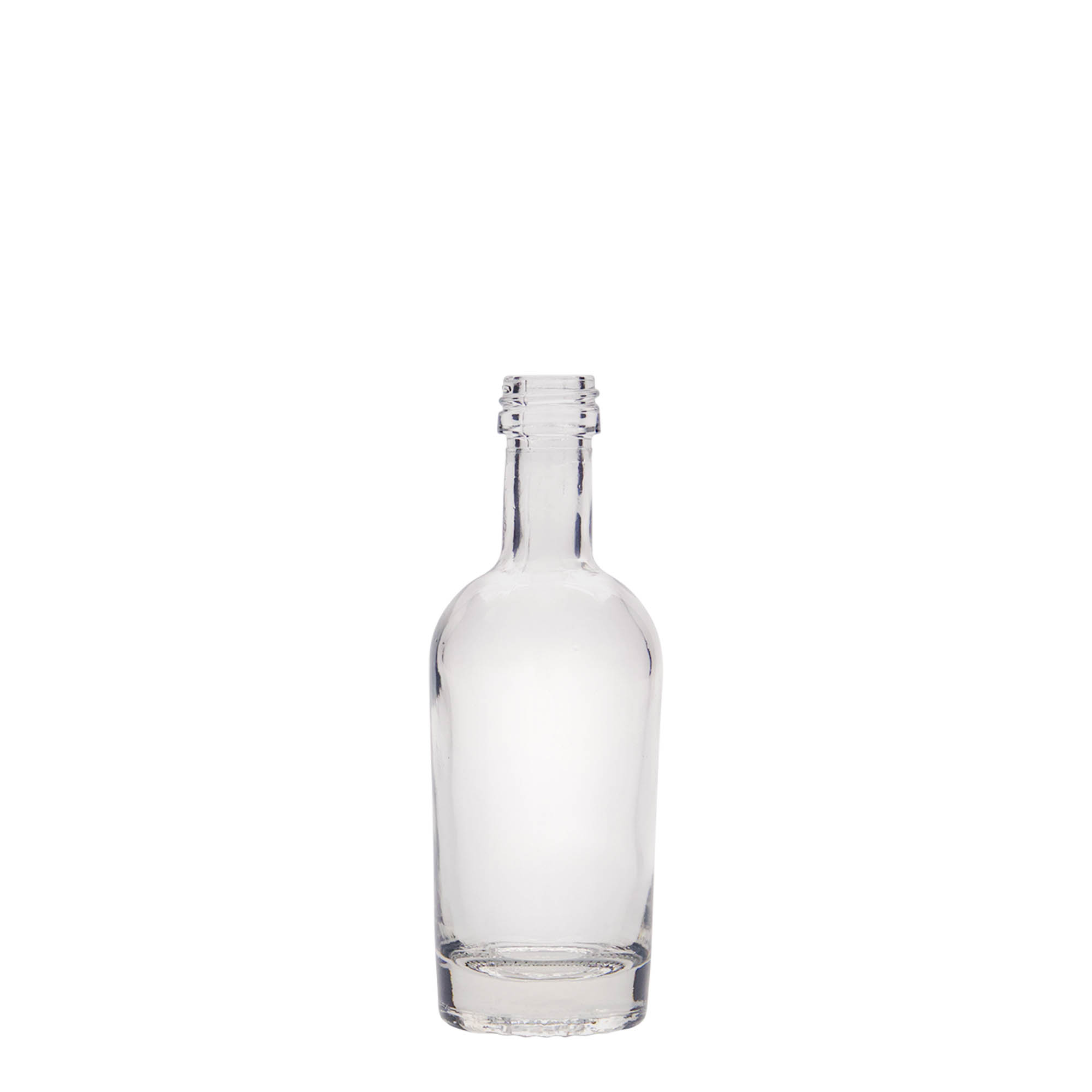 Glazen fles 'Pepe', 50 ml, monding: PP 18 Glazen fles 'Pepe', 50 ml, monding: PP 18