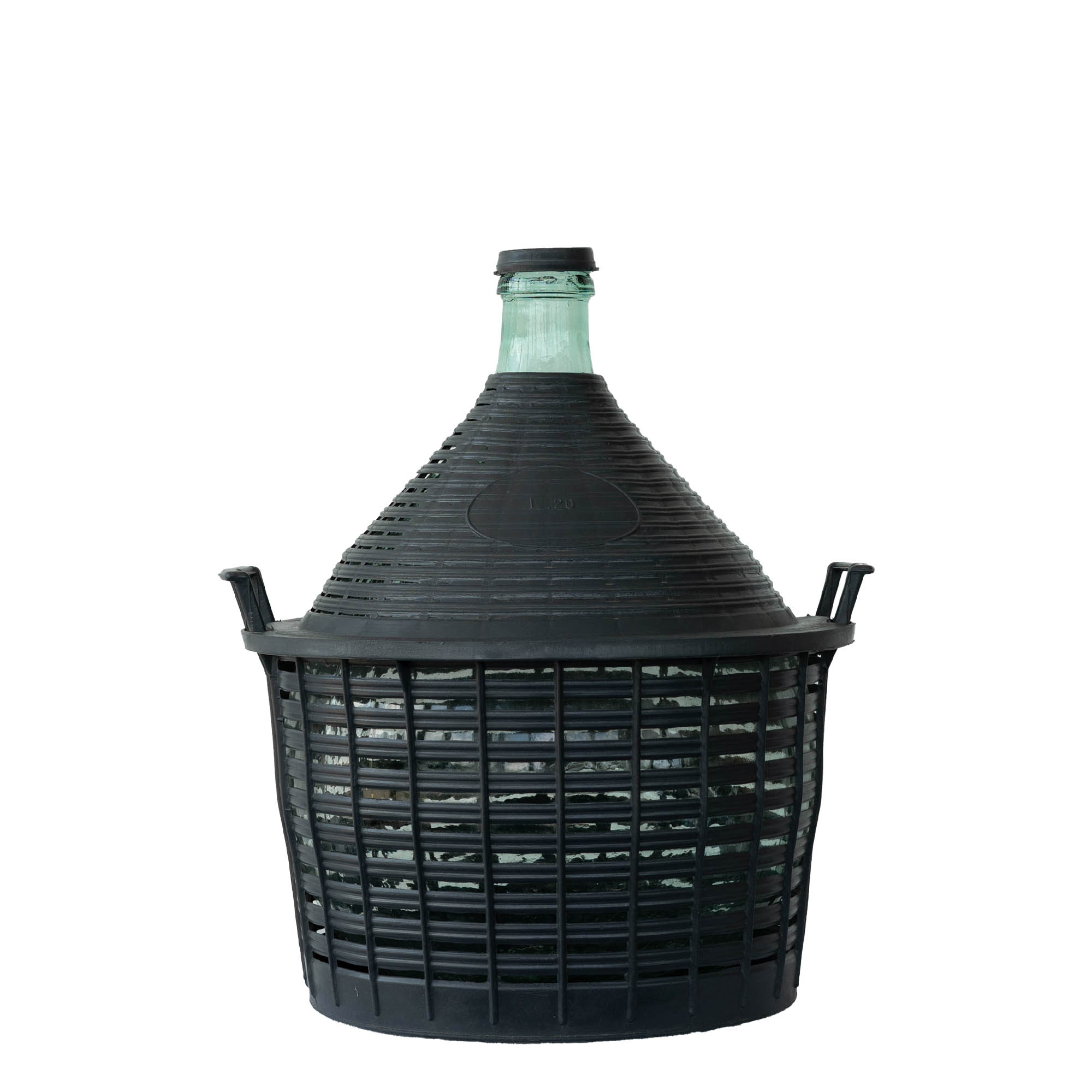 Dame-jeanne 20 l à col étroit, verre, bouchage: couvercle cloche Dame-jeanne 20 l à col étroit, verre, bouchage: couvercle cloche