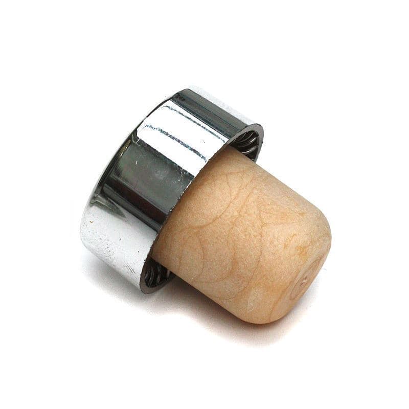 Bouchon à poignée 19 mm, plastique, argenté, pour bouchage: bouchon