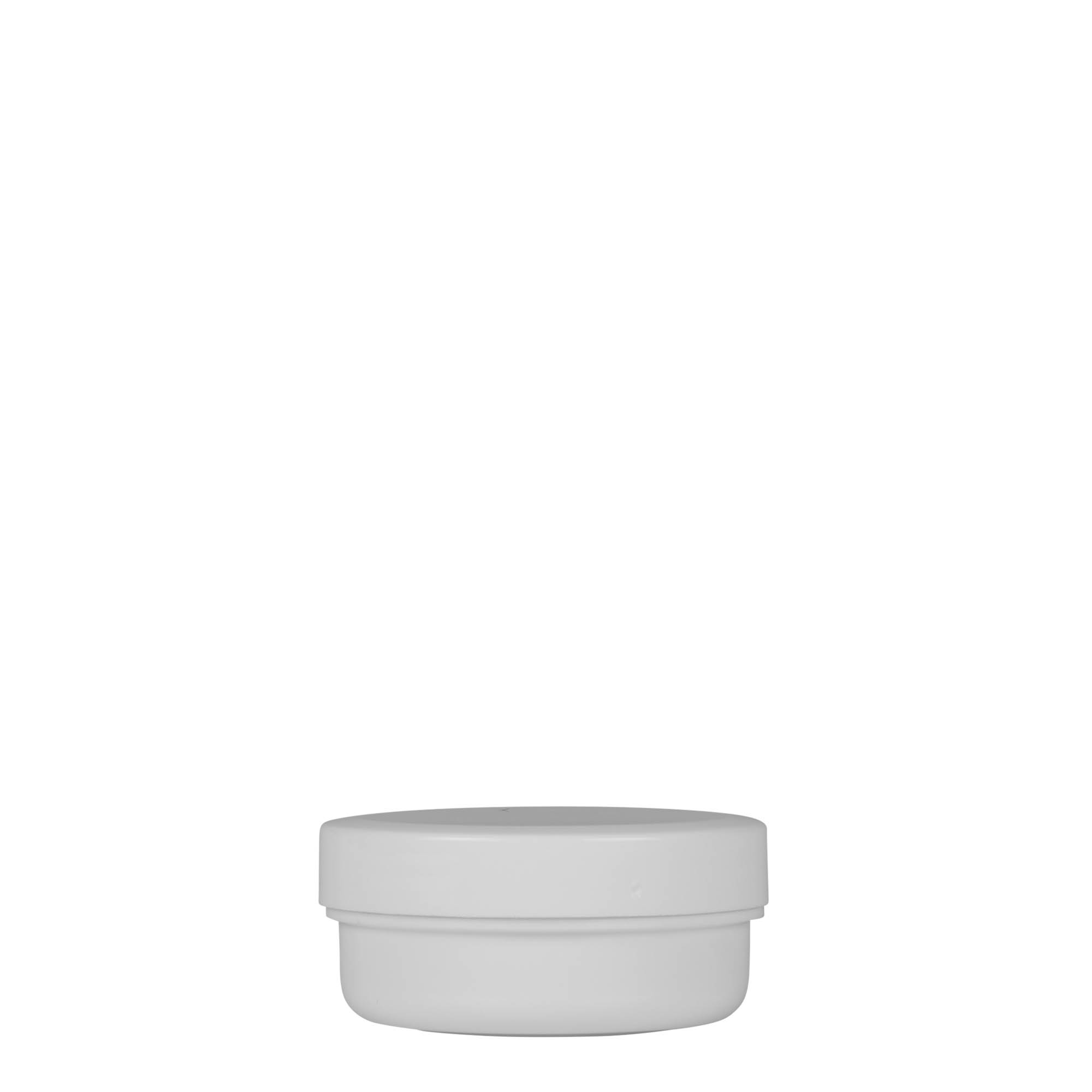 Plastic pot 'White Line', 12 ml, PP, wit, monding: schroefsluiting Plastic pot 'White Line', 12 ml, PP, wit, monding: schroefsluiting