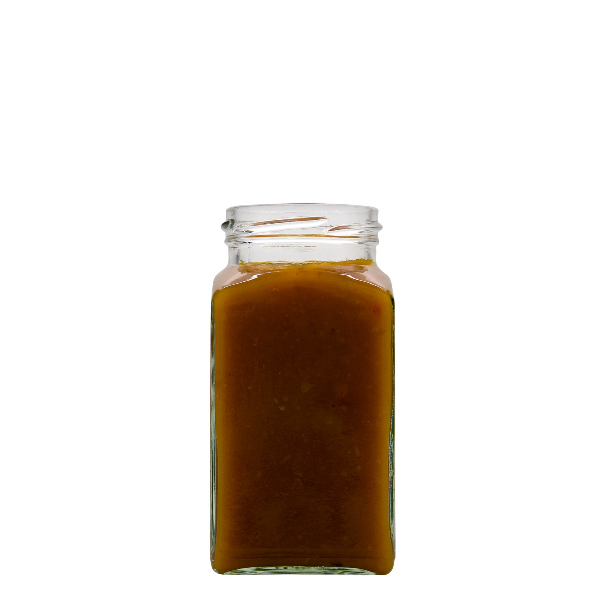 Vierkante pot, 312 ml, monding: twist-off (TO 58) Vierkante pot, 312 ml, monding: twist-off (TO 58)