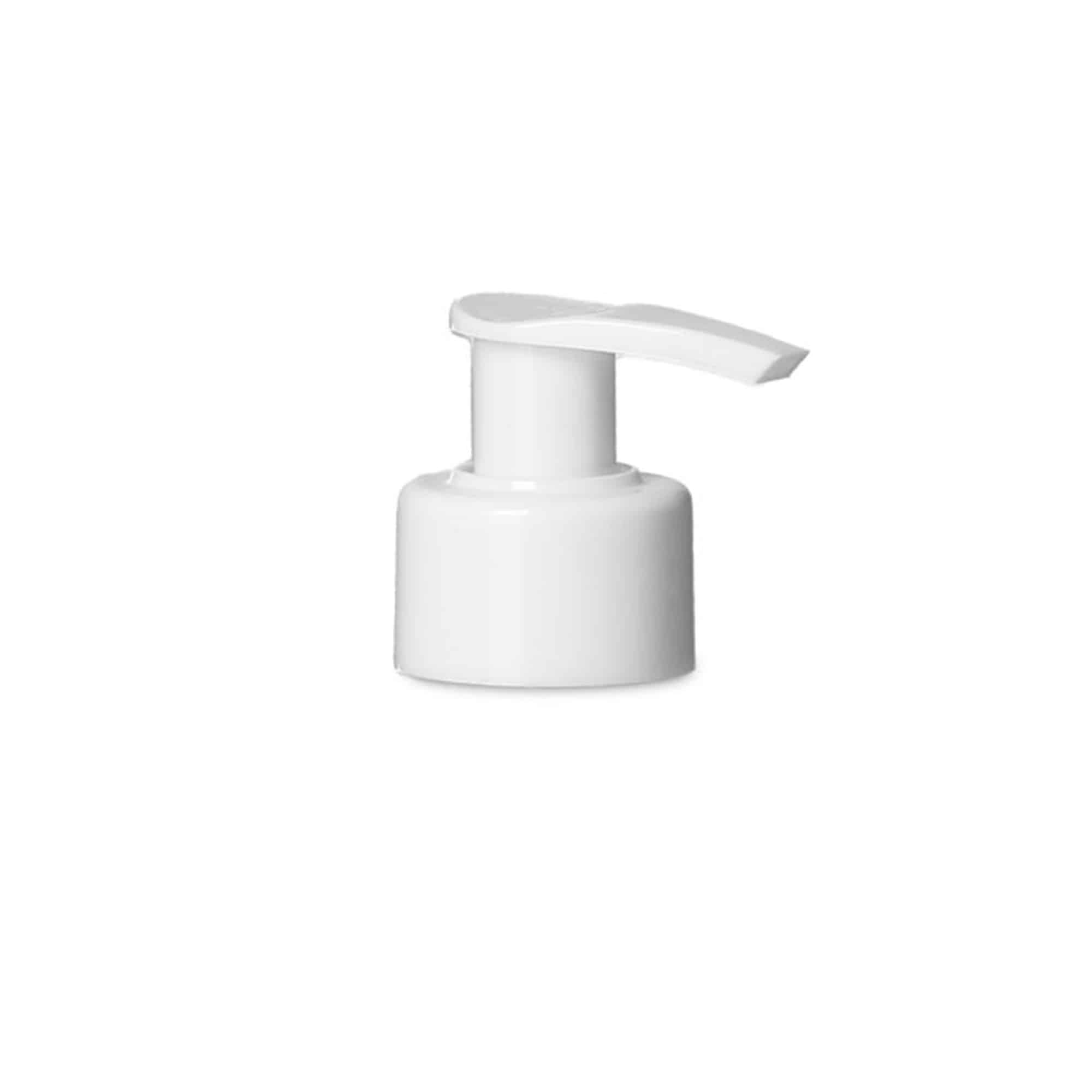 Bouchon à vis avec pompe doseuse, plastique PP blanc, pour goulot : PP 28