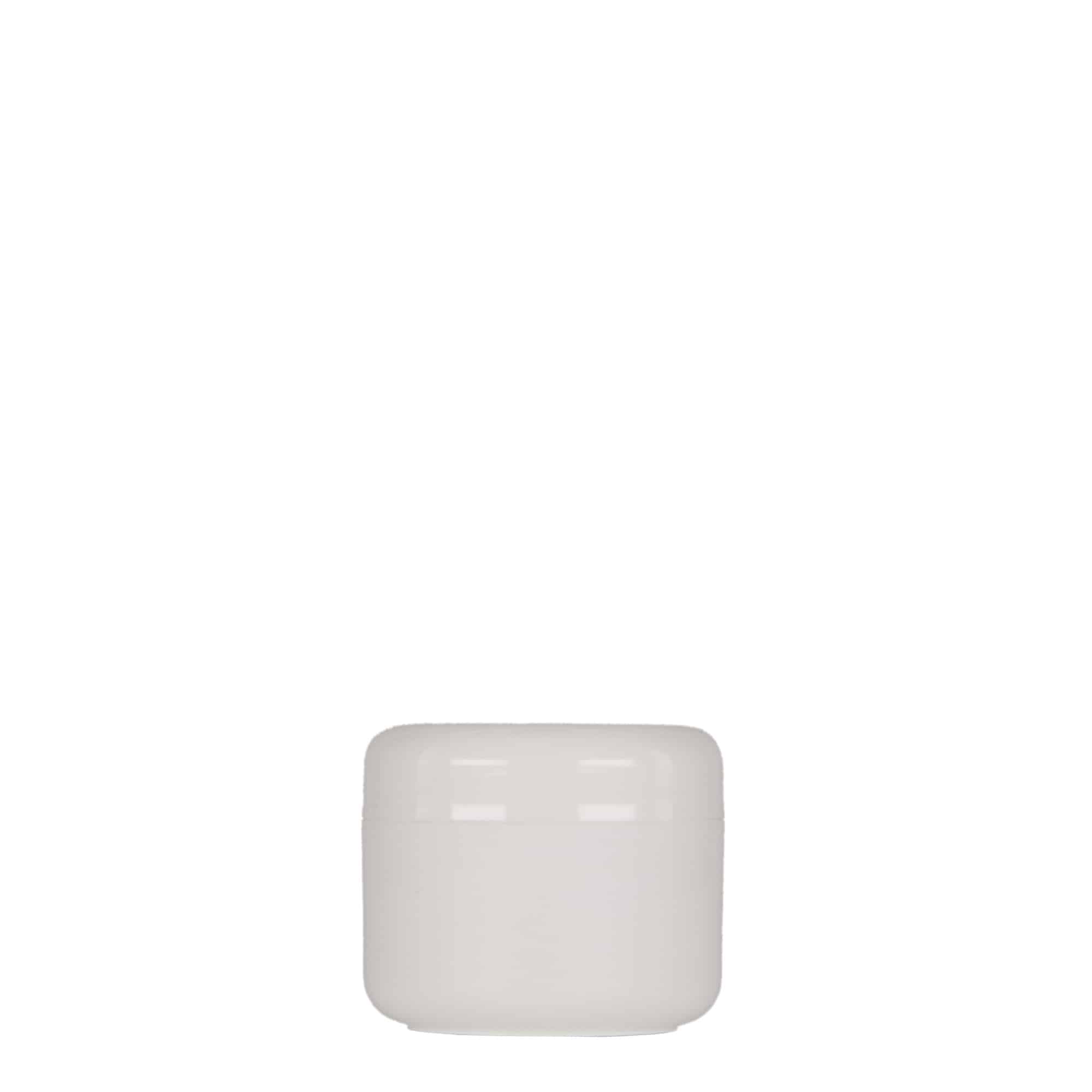 Boîte en plastique 30 ml « Bianca », PP, blanche, bouchage: Bougage à vis