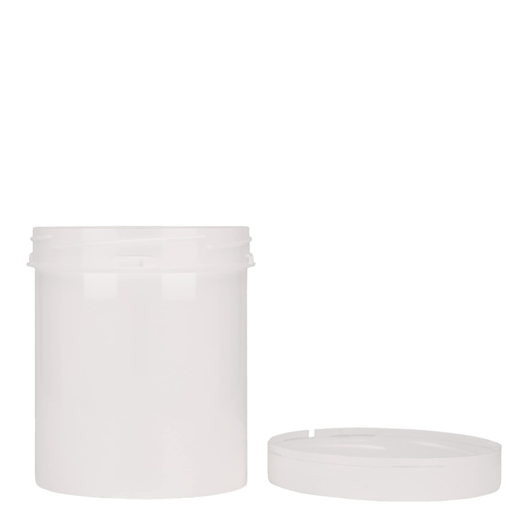 Boîte en plastique 500 ml 'Securilock', PP, blanche, bouchage: Bougage à vis