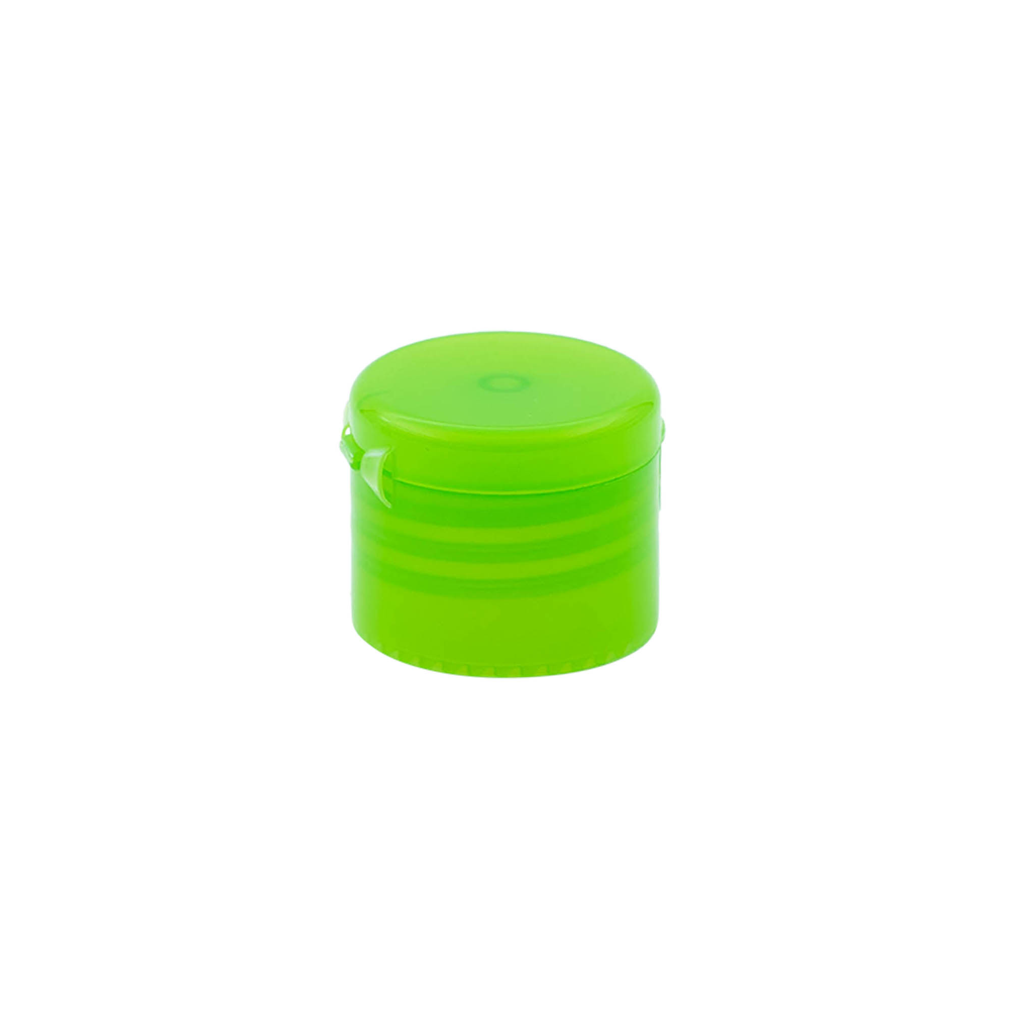 Bougage à vis à charnière rabattable, plastique PP, vert, pour bouchage: 24/410 Bougage à vis à charnière rabattable, plastique PP, vert, pour bouchage: 24/410