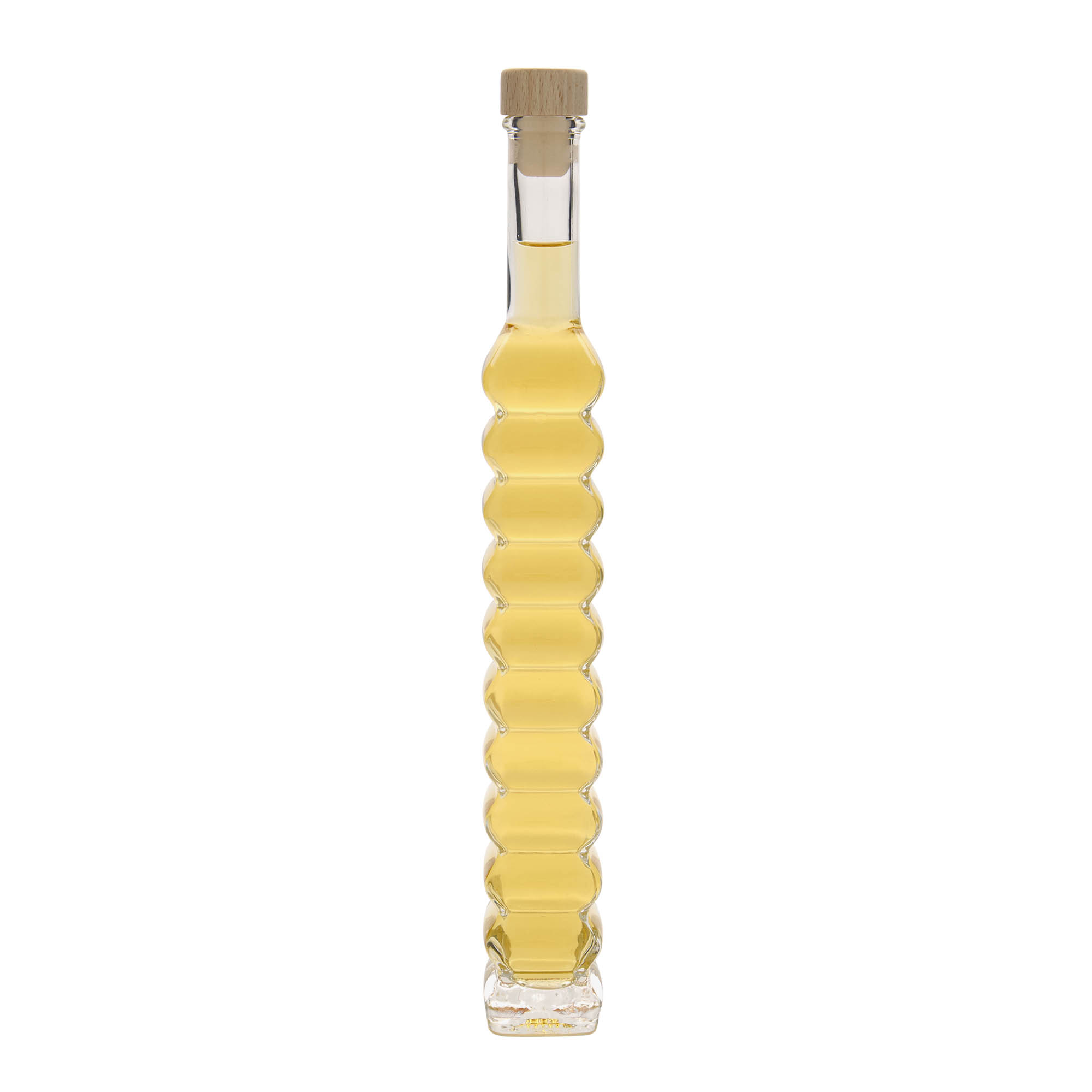 Glazen fles 'Roma', 200 ml, vierkant, monding: kurk Glazen fles 'Roma', 200 ml, vierkant, monding: kurk