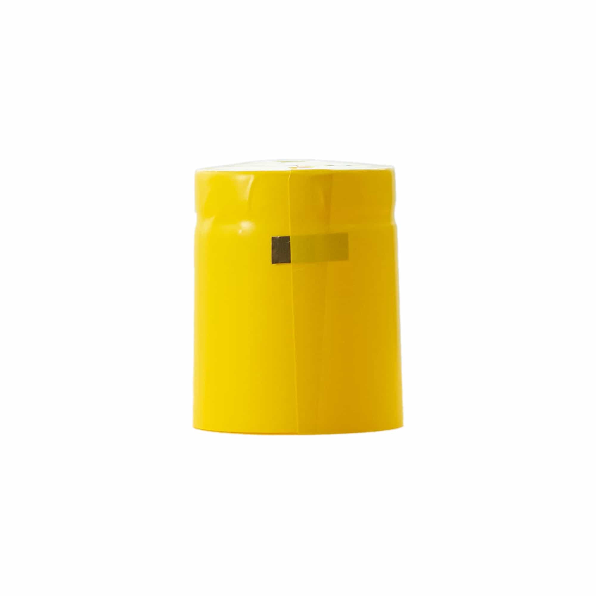 Krimpcapsule 32x41, pvc-kunststof, geel Krimpcapsule 32x41, pvc-kunststof, geel