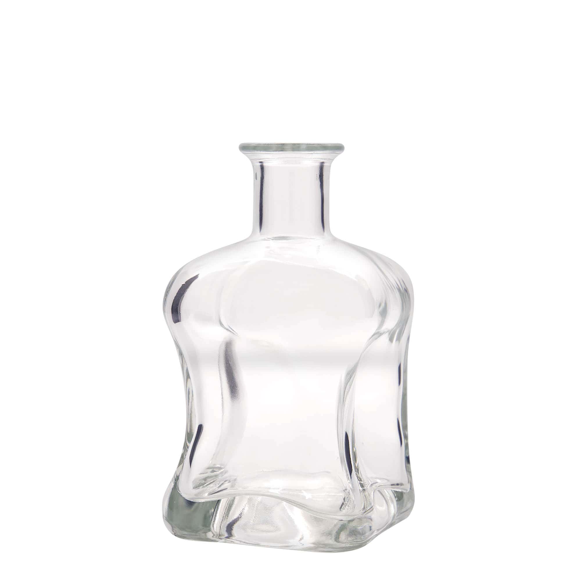 Glazen fles 'Dublin', 500 ml, vierkant, monding: kurk Glazen fles 'Dublin', 500 ml, vierkant, monding: kurk