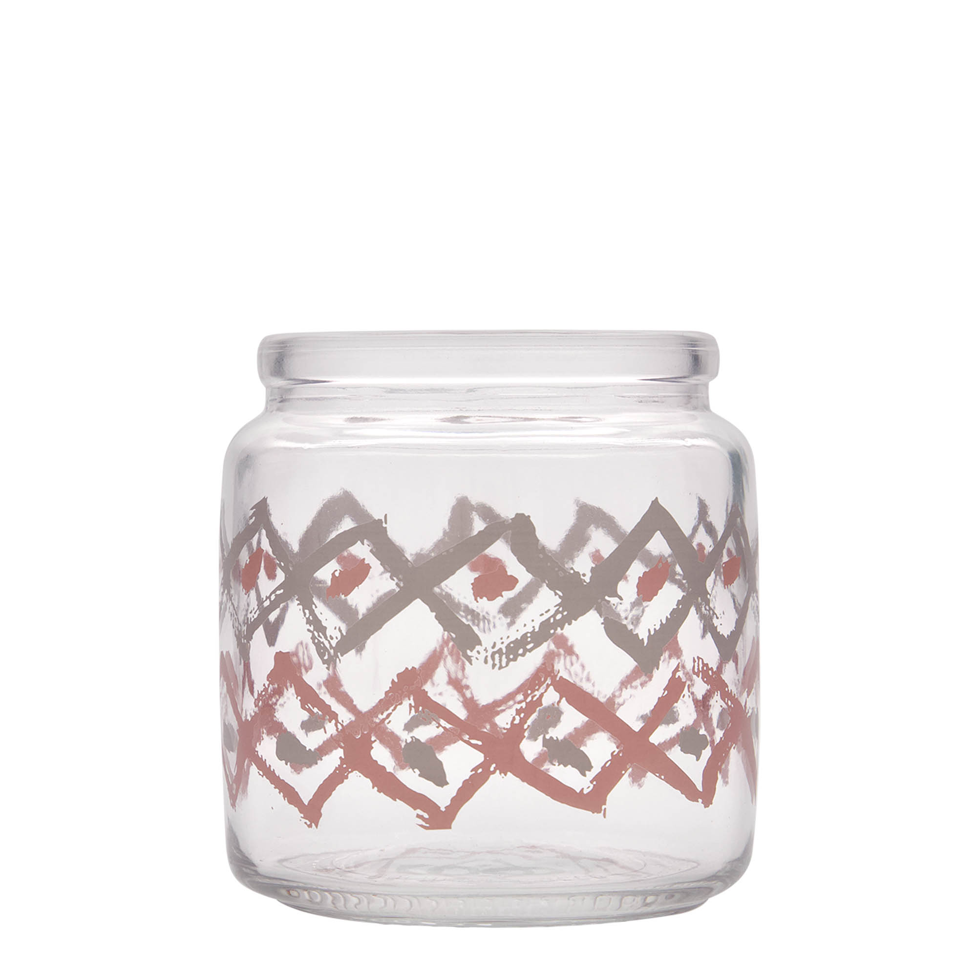 Bocal avec bouchon liège 750 ml 'Giara', motif : manolibera rosa, bouchage: bouchon
