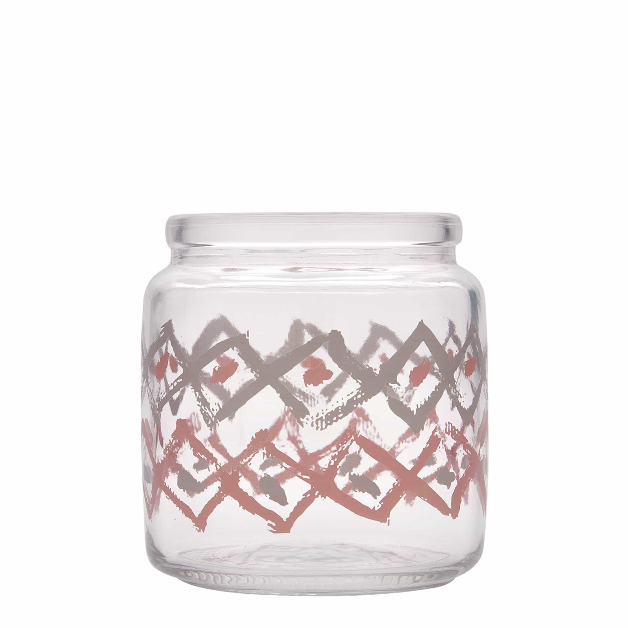 Bocal avec bouchon liège 750 ml « Giara », motif : manolibera rosa, bouchage: bouchon