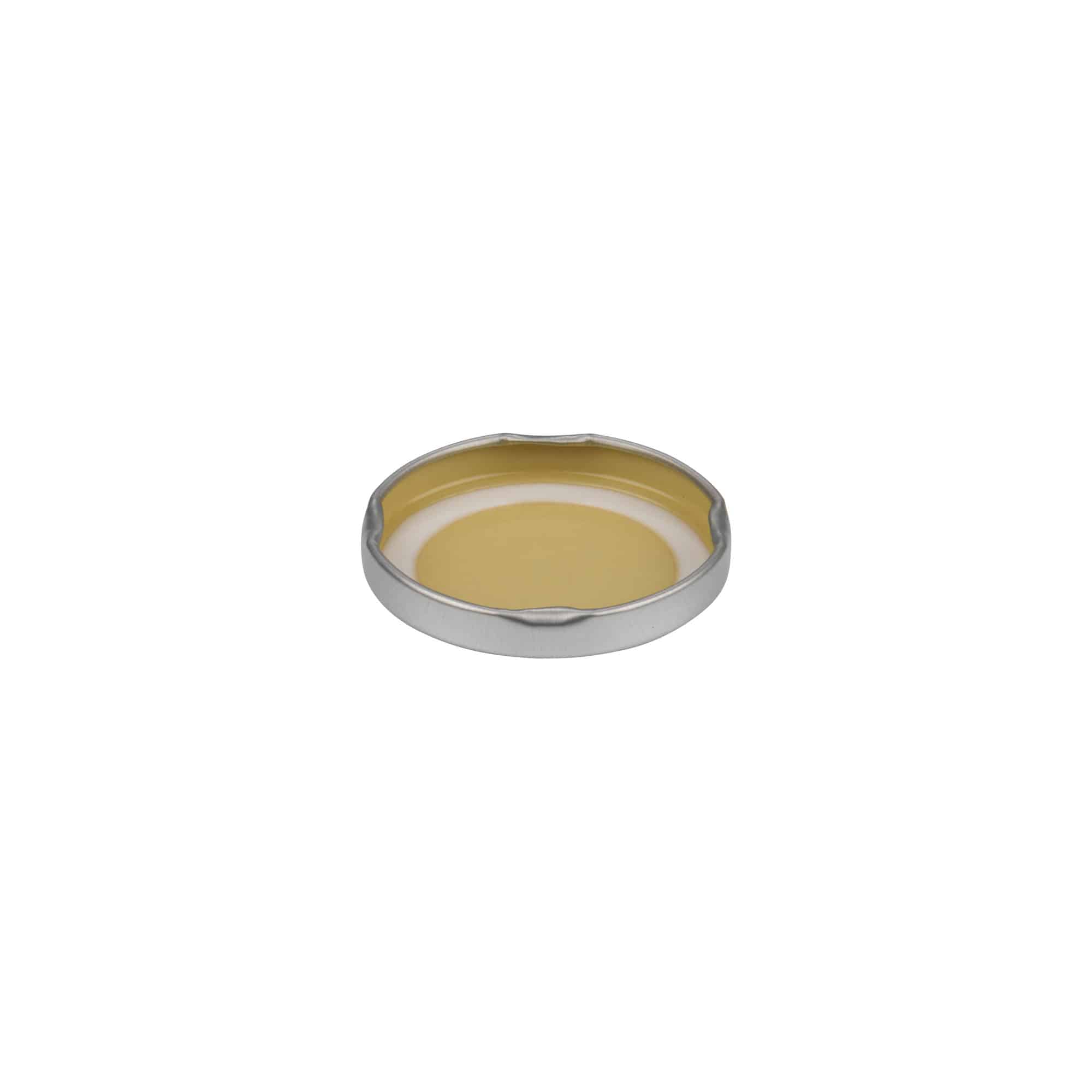 Twist-offdeksel, blik, zilver, voor monding: TO 48