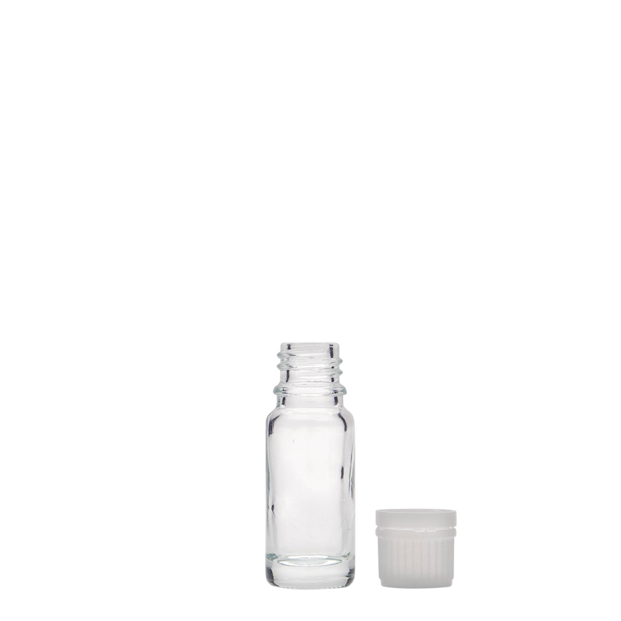 Medicijnfles, 10 ml, glas, monding: DIN 18