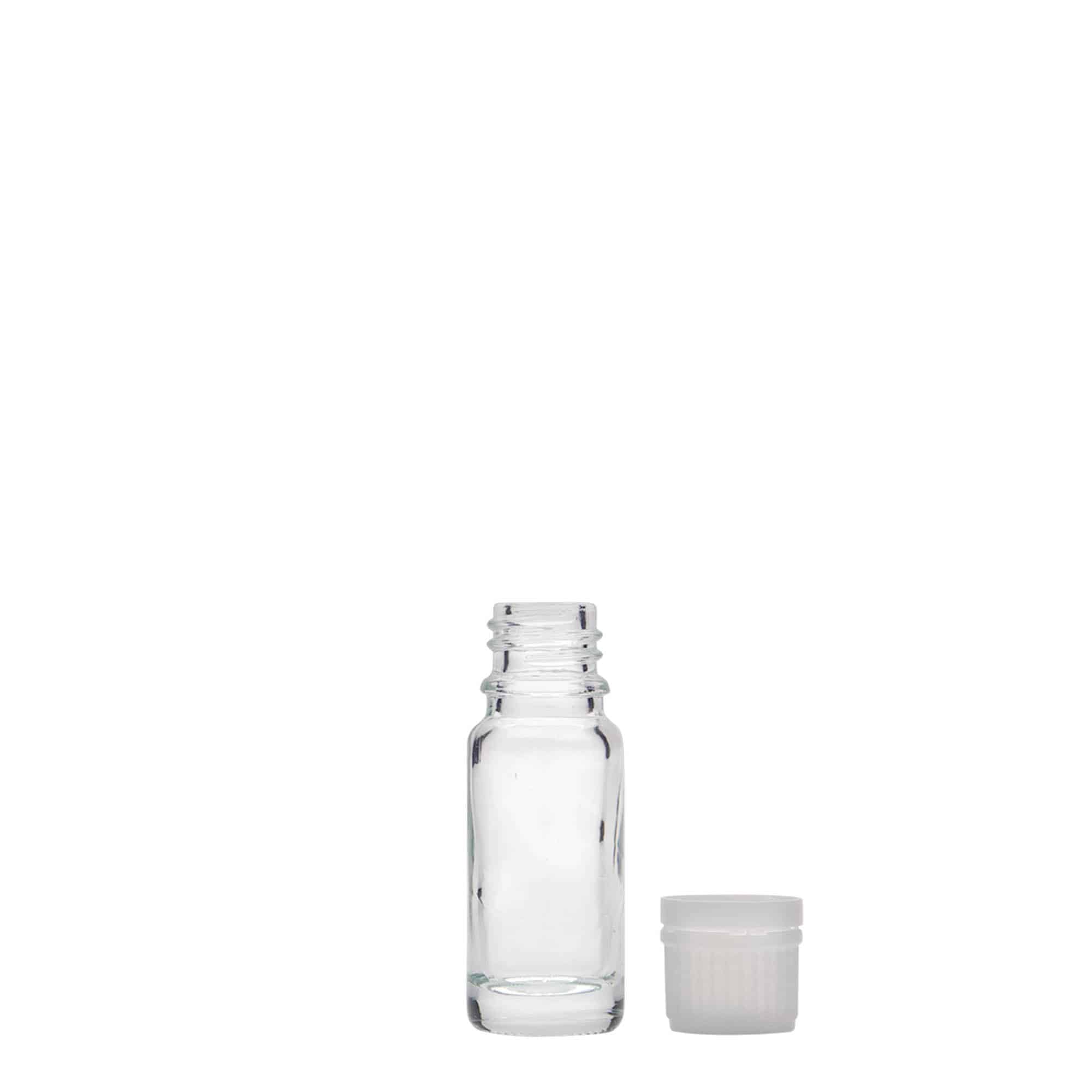 Medicijnfles, 10 ml, glas, monding: DIN 18