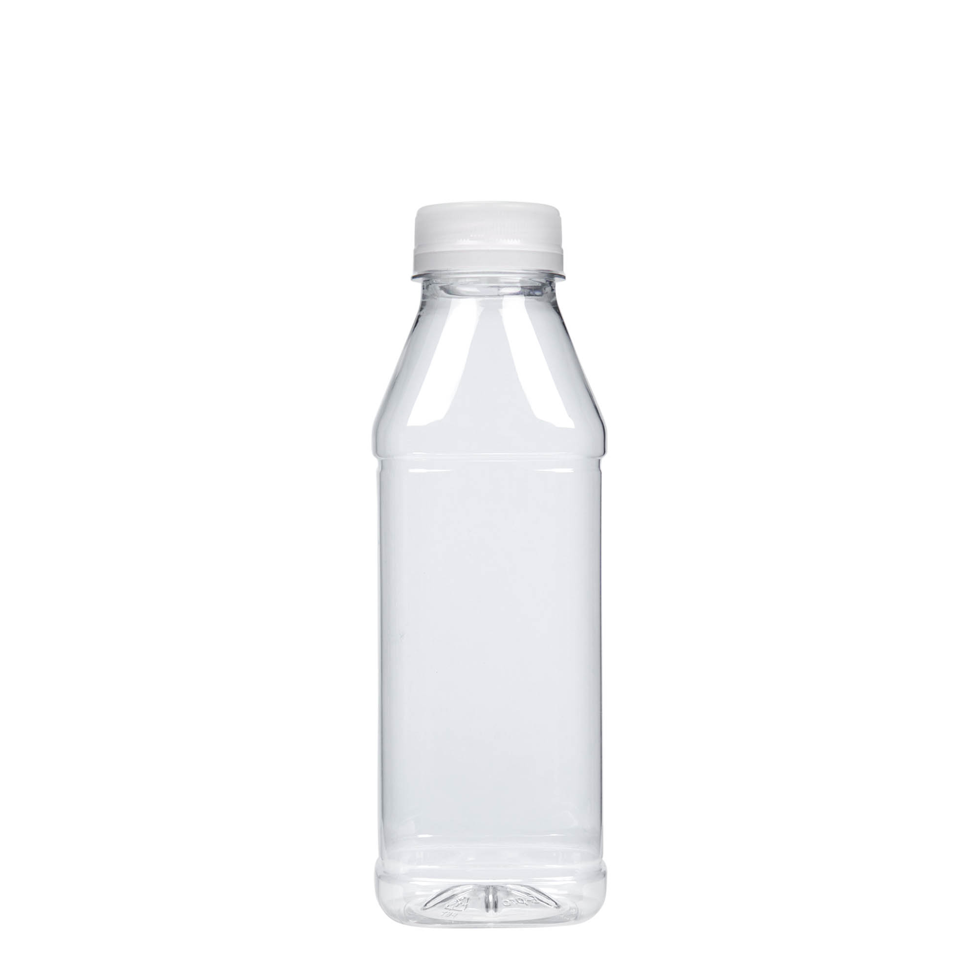 Bouteille en PET 500 ml 'Milk and Juice Carré', carrée, plastique, bouchage: 38 mm Bouteille en PET 500 ml 'Milk and Juice Carré', carrée, plastique, bouchage: 38 mm