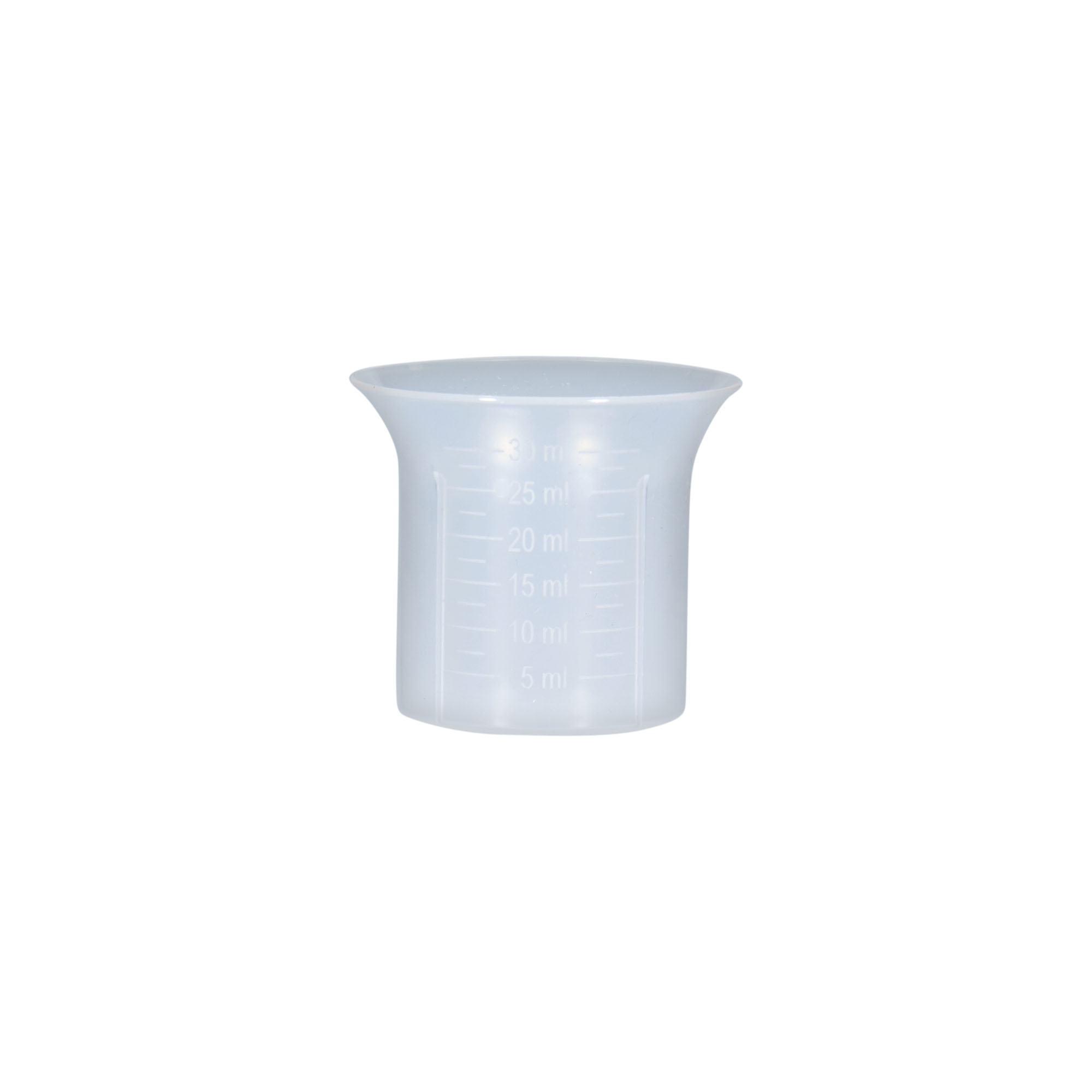 Maatbeker, 5-30 ml, PP-kunststof Maatbeker, 5-30 ml, PP-kunststof