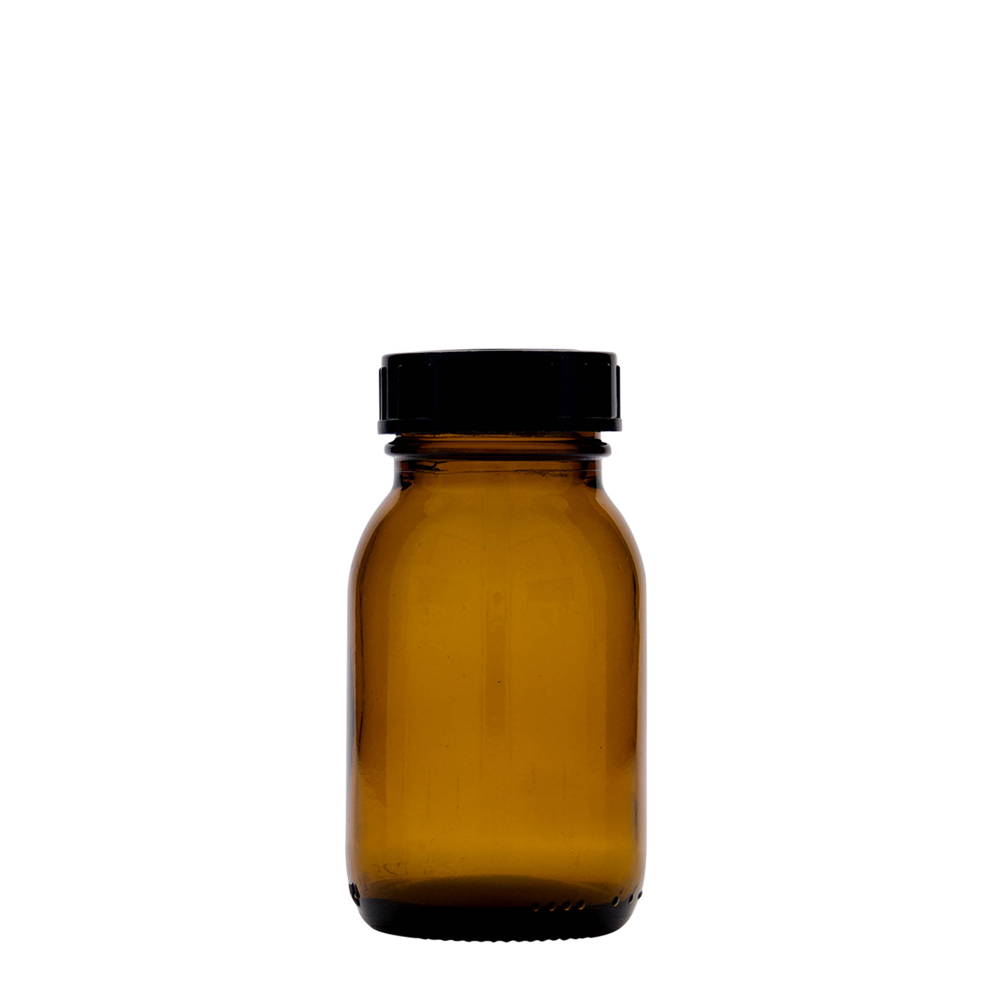 Pot met brede hals, 125 ml, bruin, monding: DIN 40 Pot met brede hals, 125 ml, bruin, monding: DIN 40