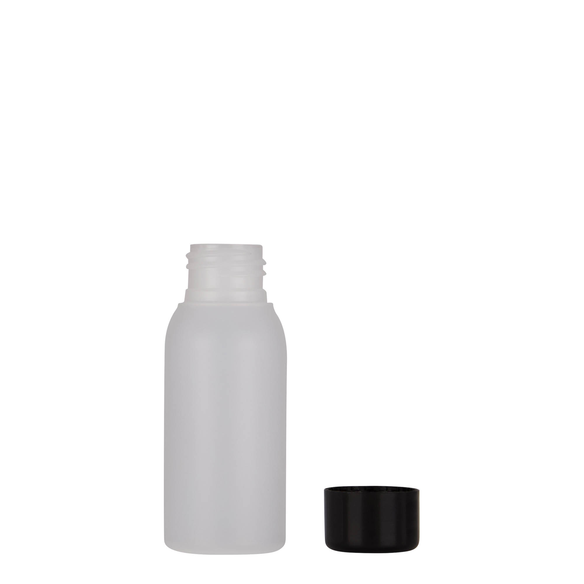 Bouteille en plastique 50 ml 'Tuffy', PEHD, nature, bouchage: 24/410