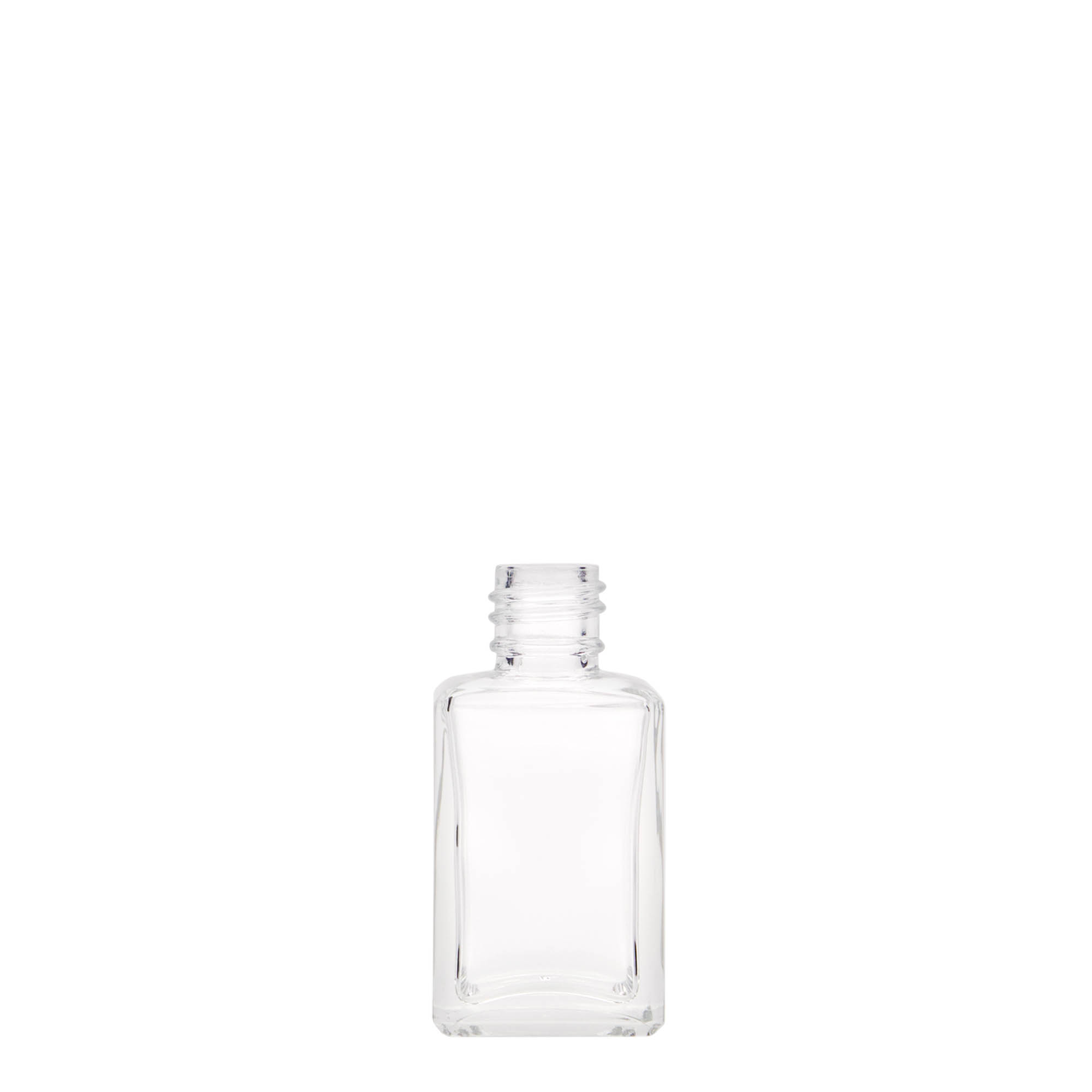 Bouteille en verre 30 ml « Tamme », carrée, bouchage: PP 18