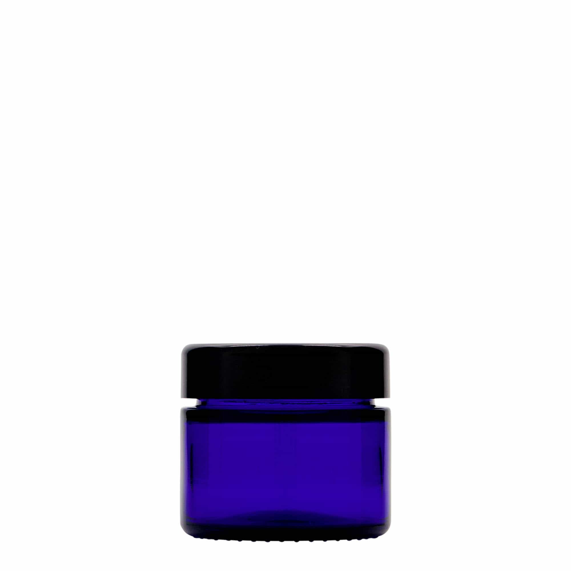 Potje 'Blue Edition', 50 ml, glas, koningsblauw, monding: schroefsluiting