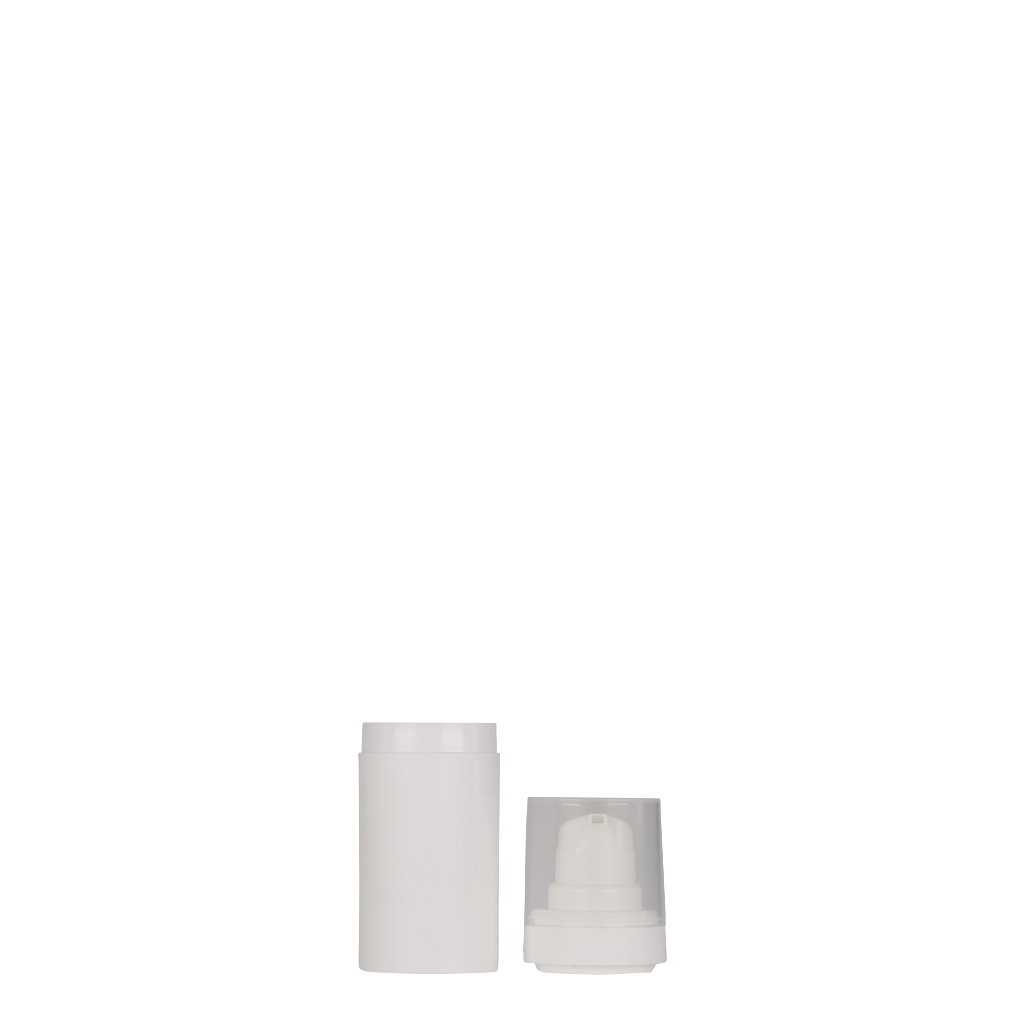Flacon airless 15 ml 'Micro', plastique PP, blanc